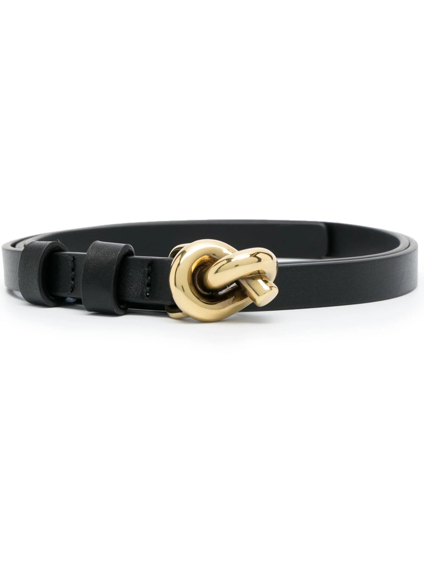 knot buckle leather belt