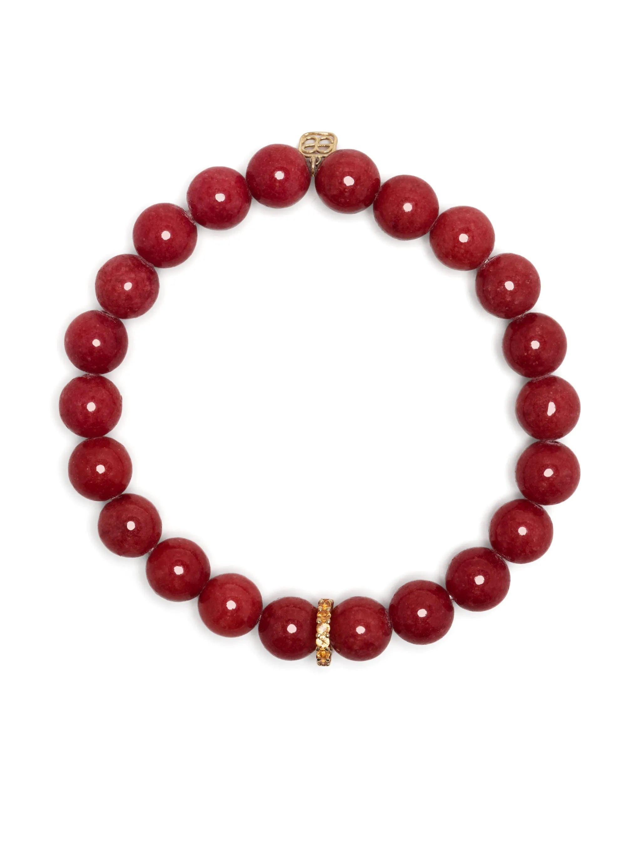 14kt yellow gold sapphire and jade bead bracelet
