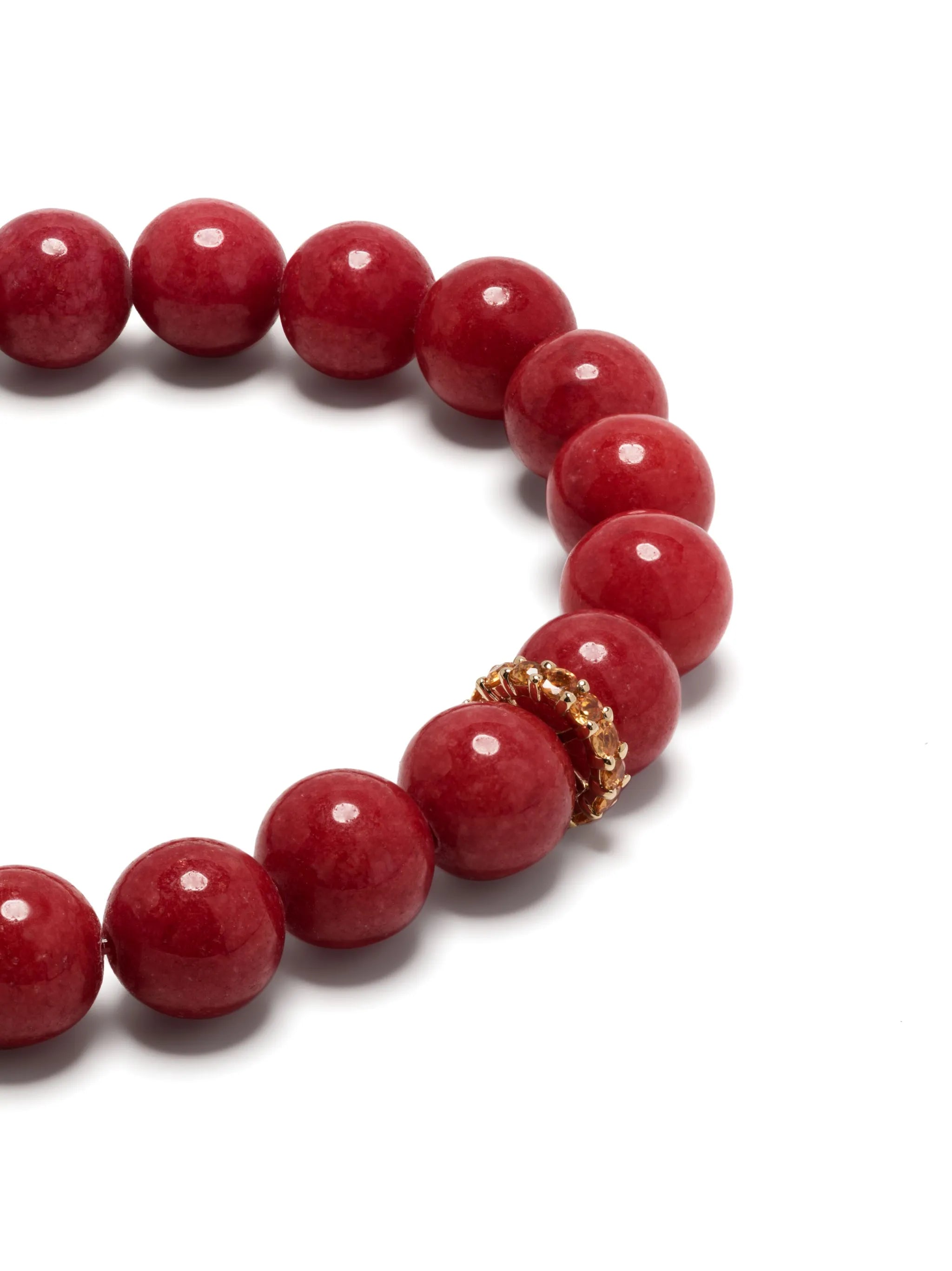 14kt yellow gold sapphire and jade bead bracelet