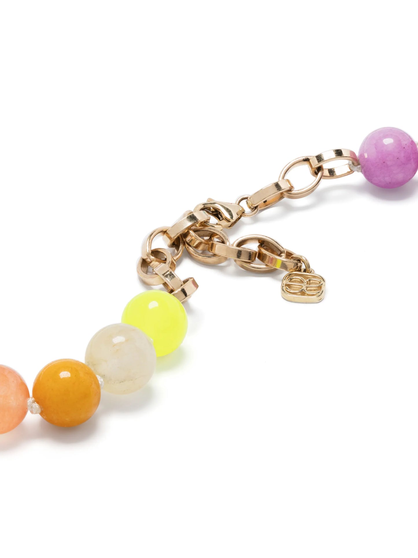 14kt yellow gold Rainbow rondelle bead necklace