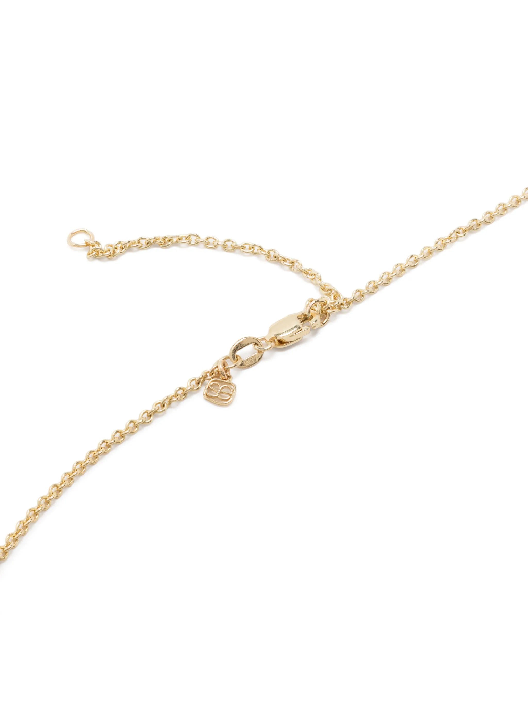 14kt yellow gold Peace Heart diamond necklace