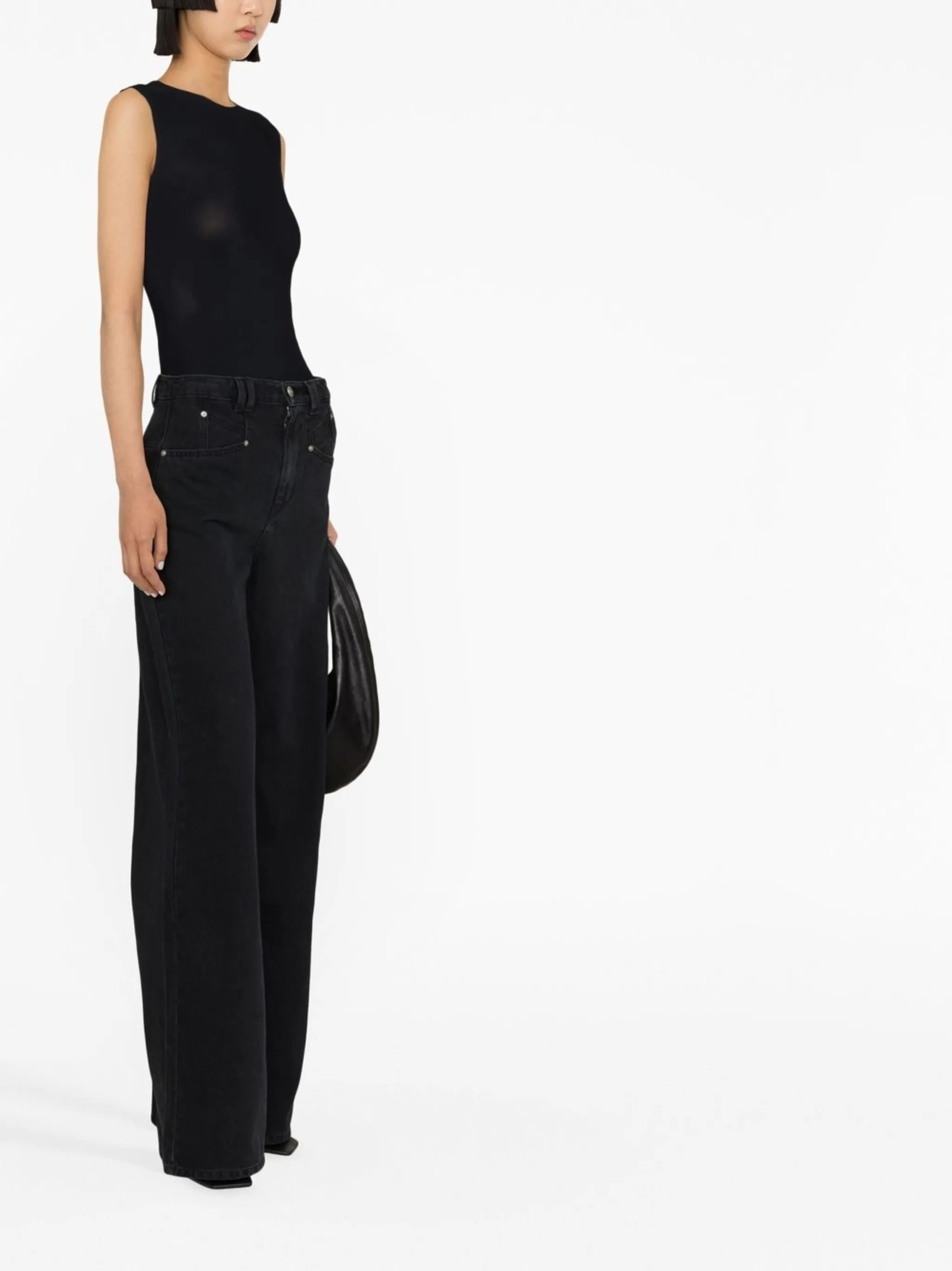 Lemony wide-leg jeans