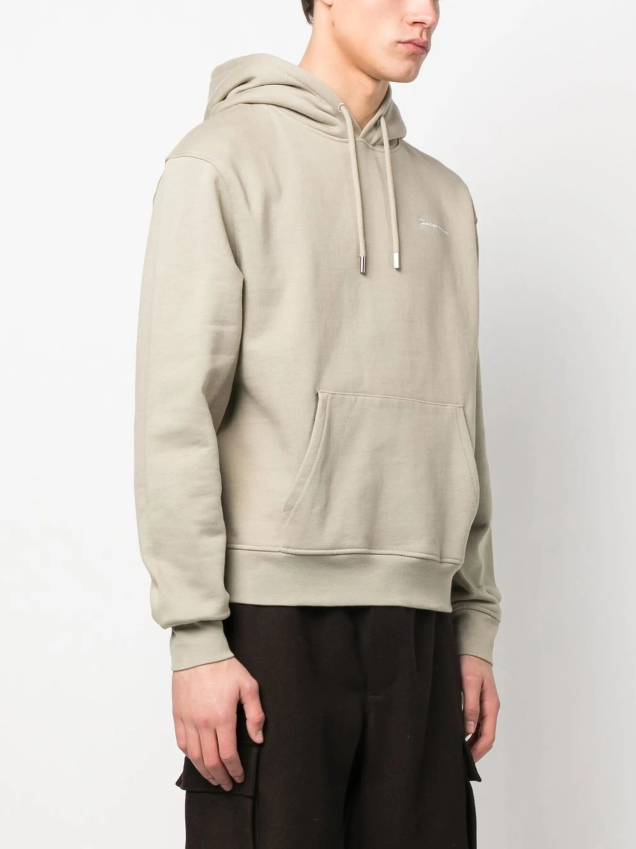 embroidered logo hoodie