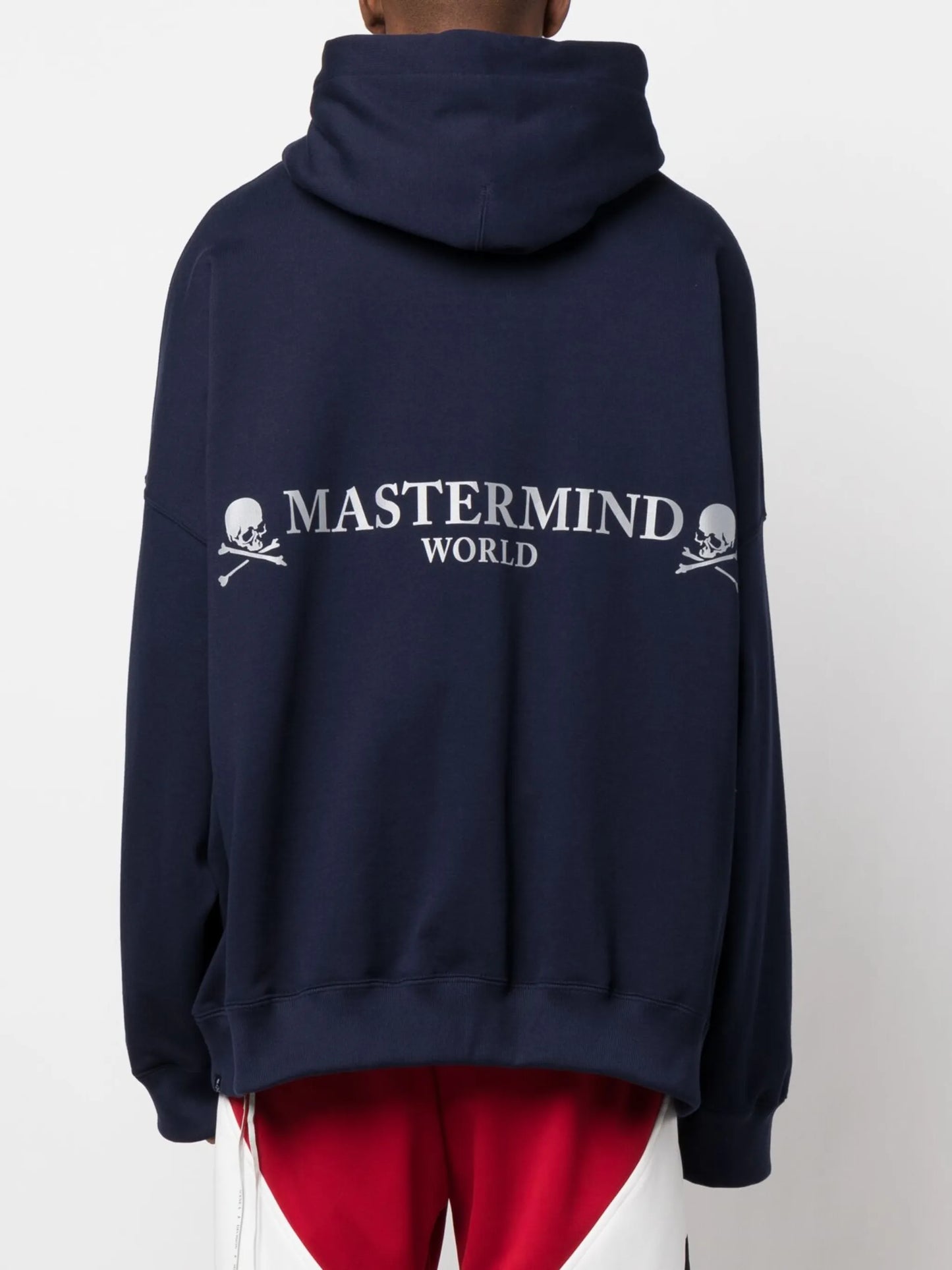 skull-print cotton hoodie