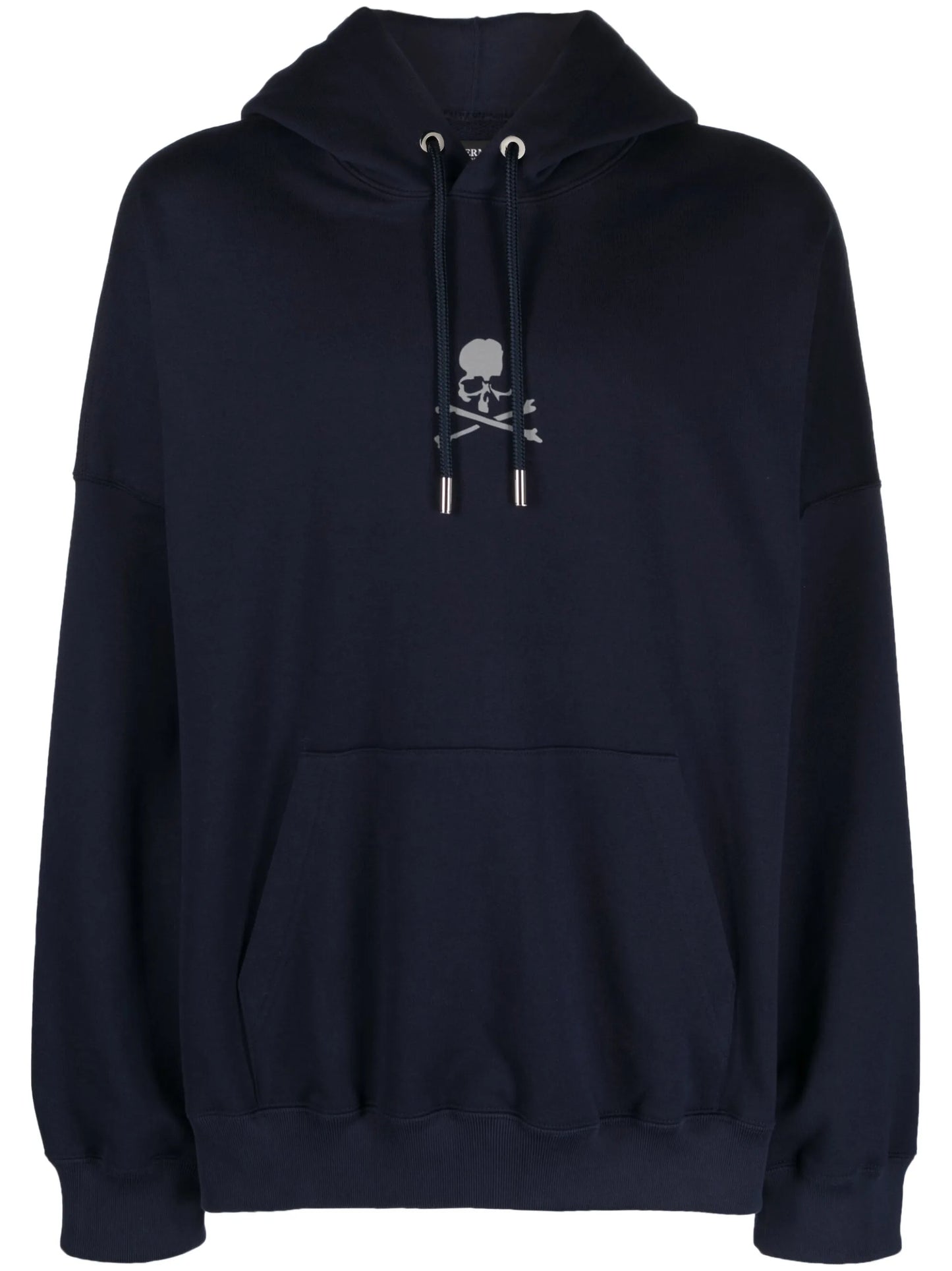 skull-print cotton hoodie
