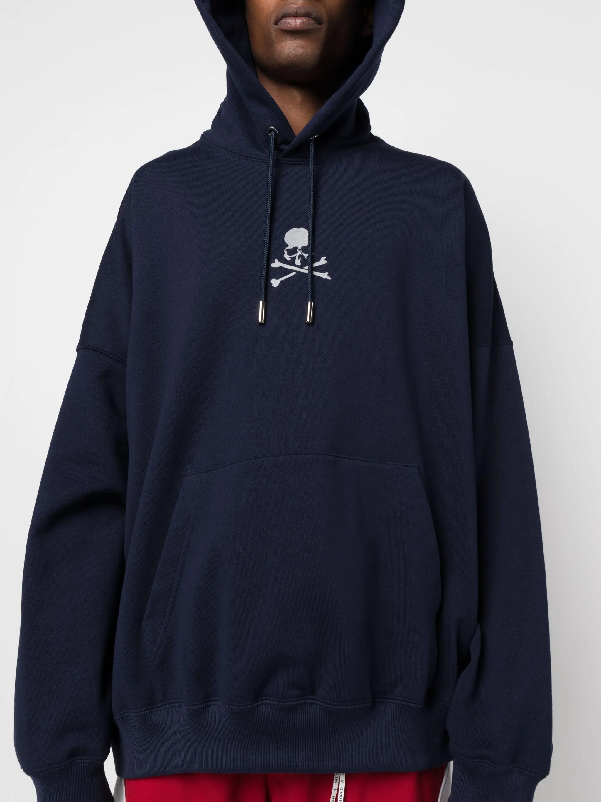 skull-print cotton hoodie
