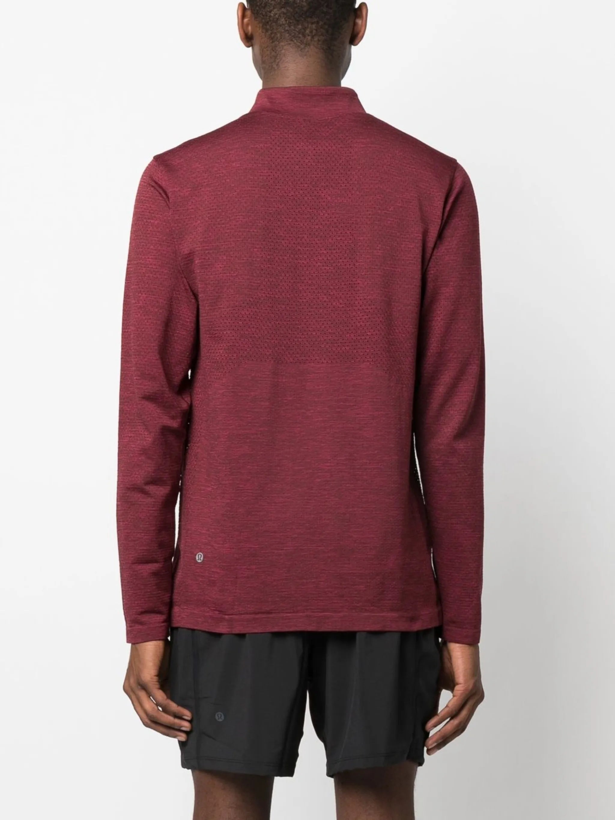 half-zip long-sleeve sweatshirt