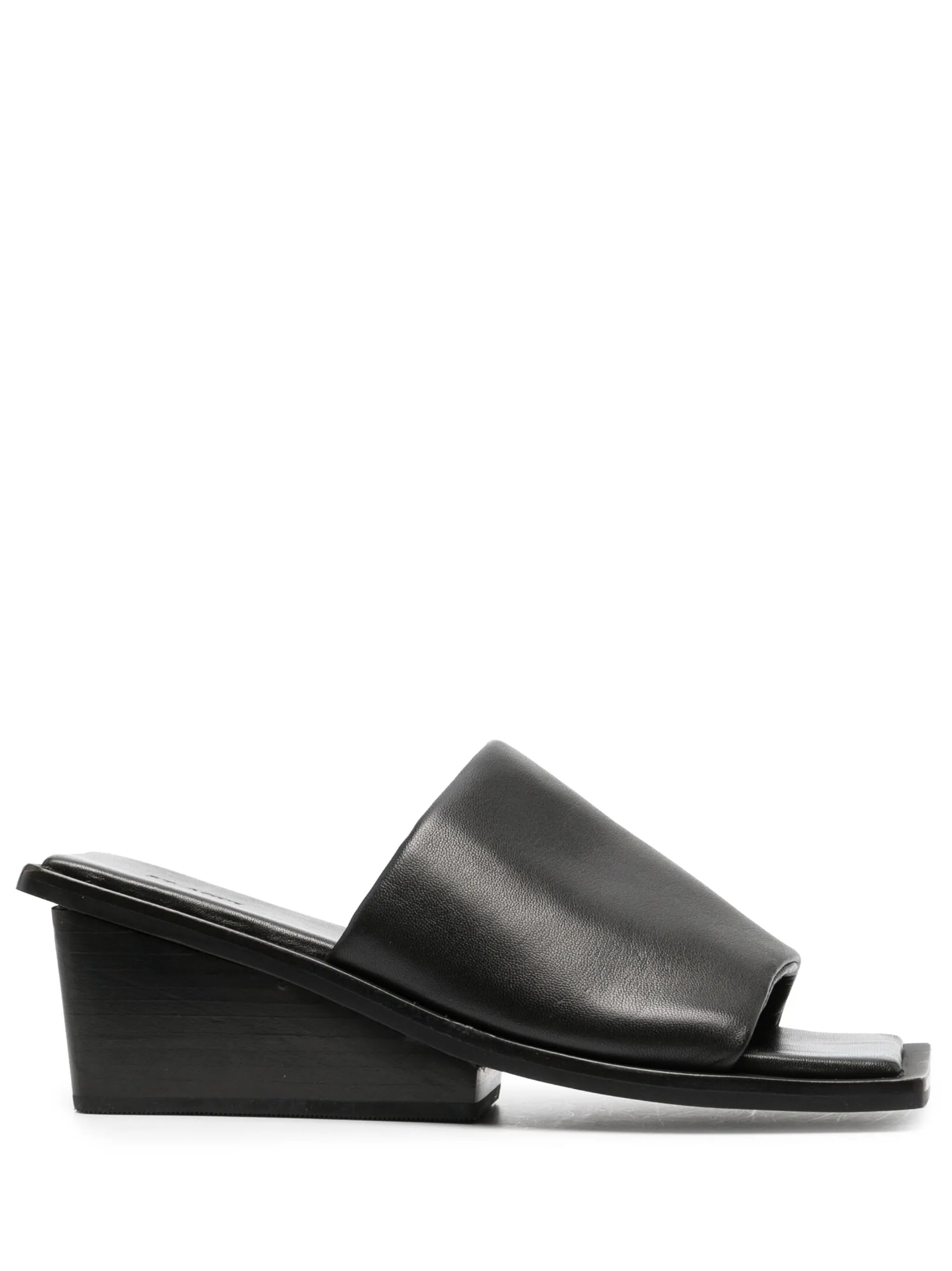 65mm wedge leather sandals