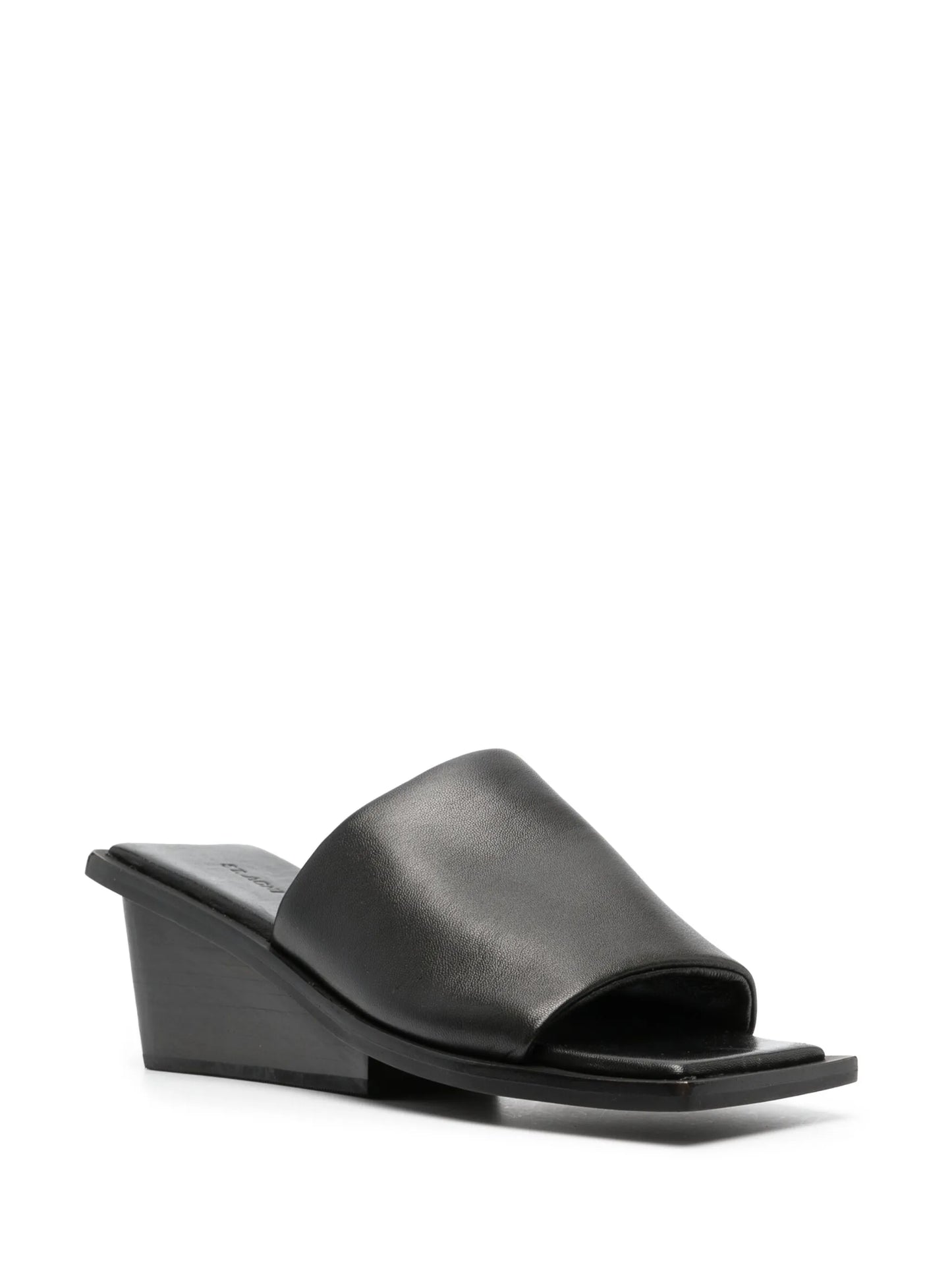 65mm wedge leather sandals