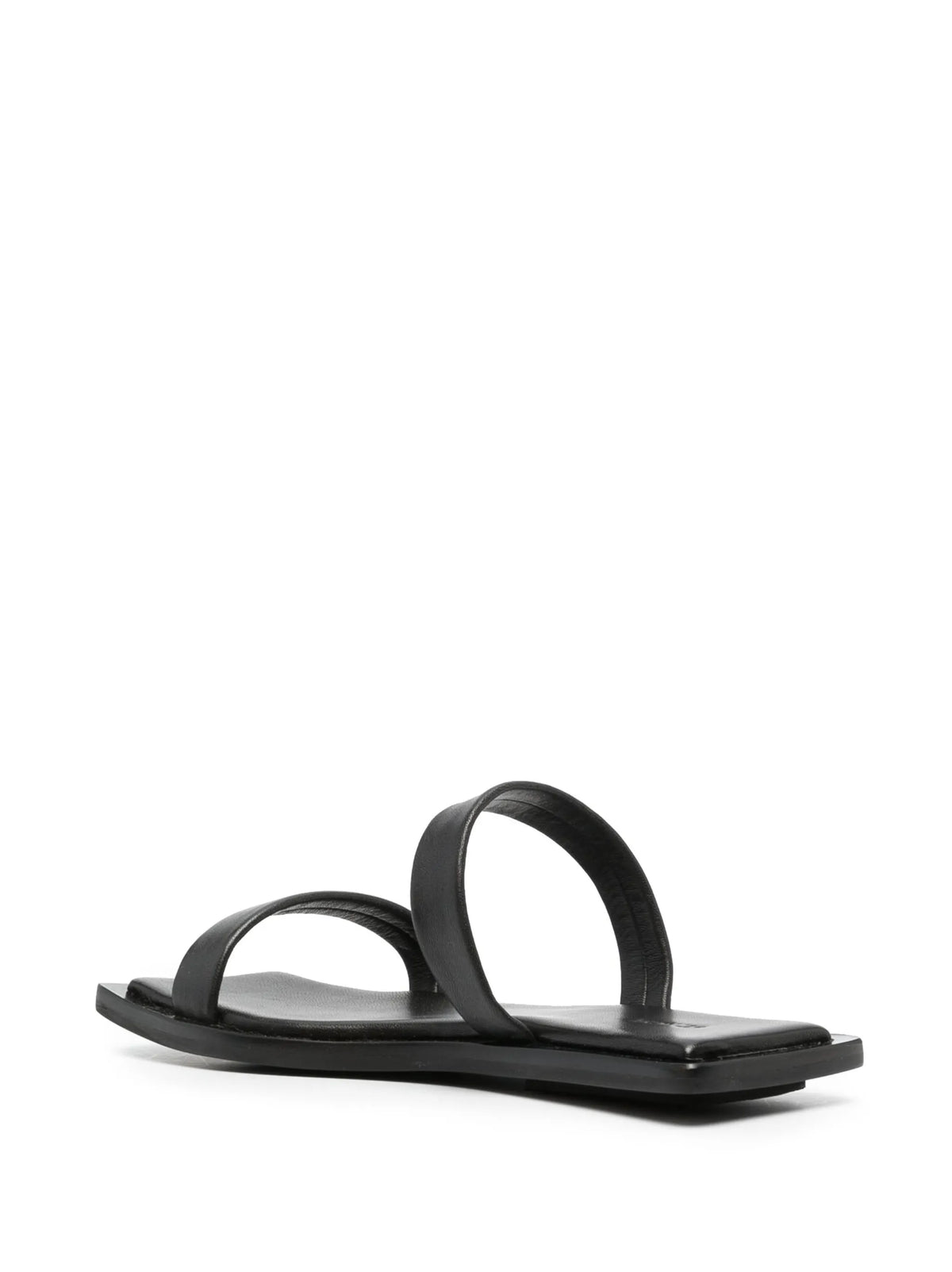 Minimal two strap leather slides