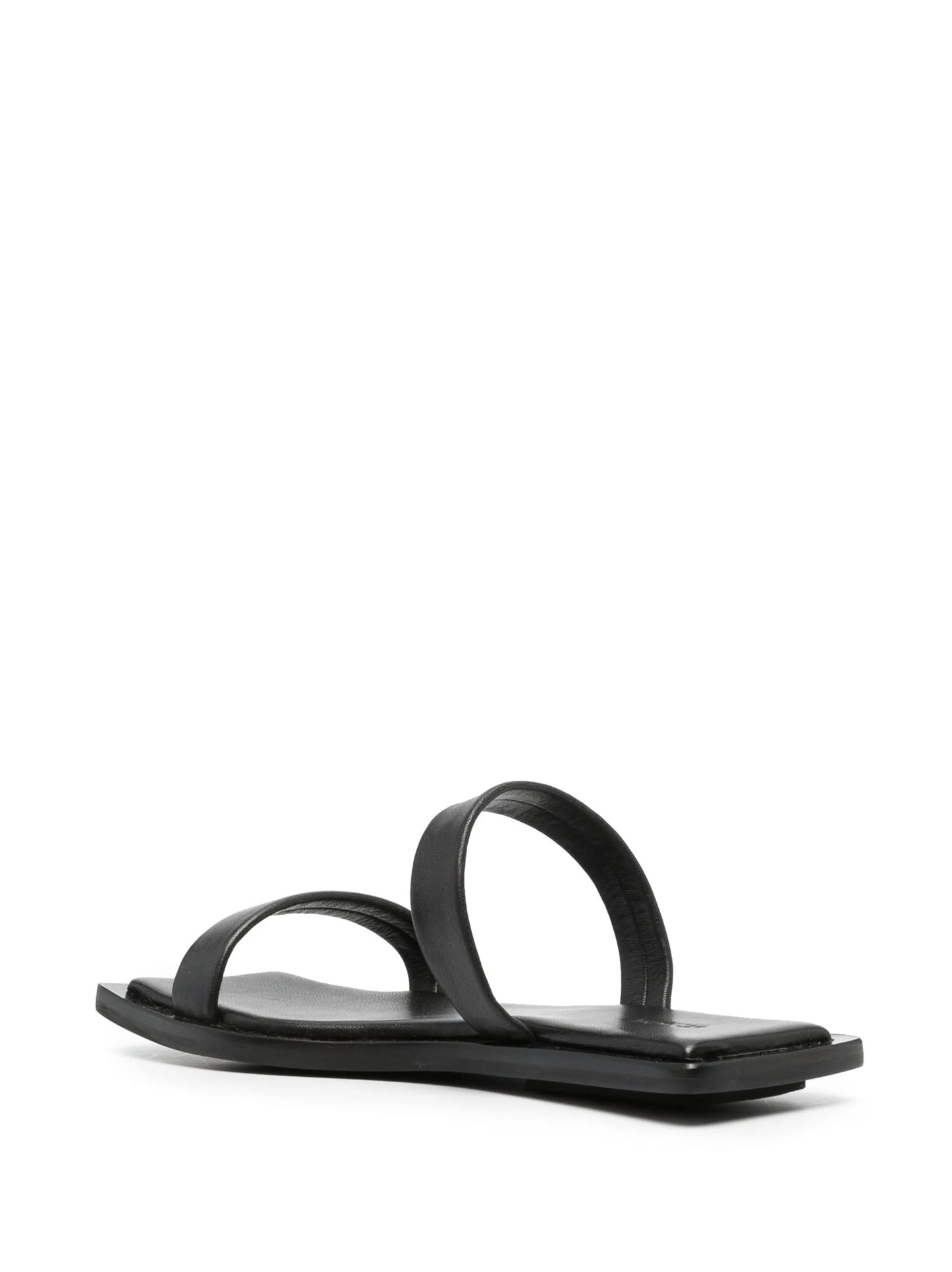 Minimal two strap leather slides