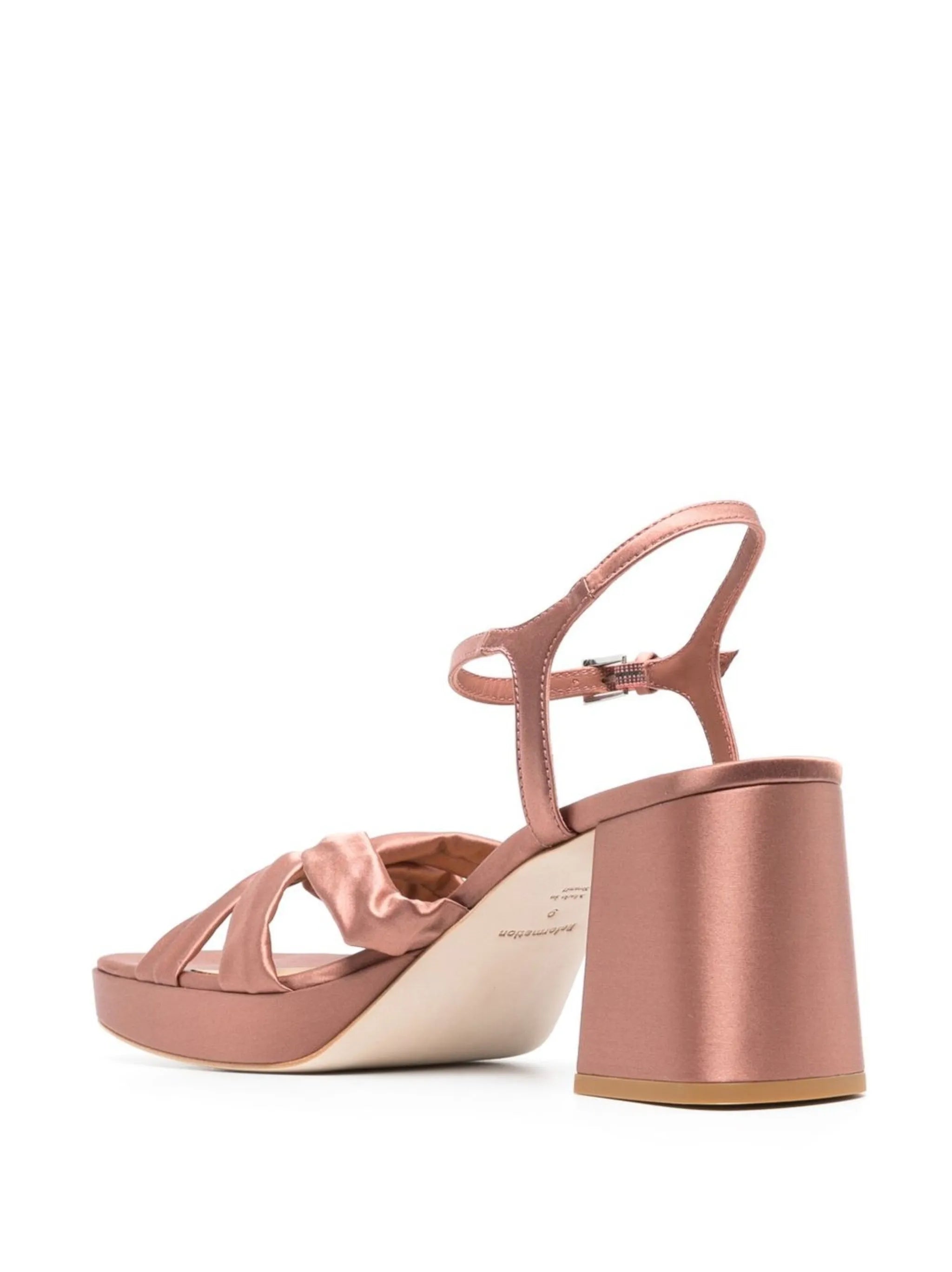 Maize ruched foiled platform sandals