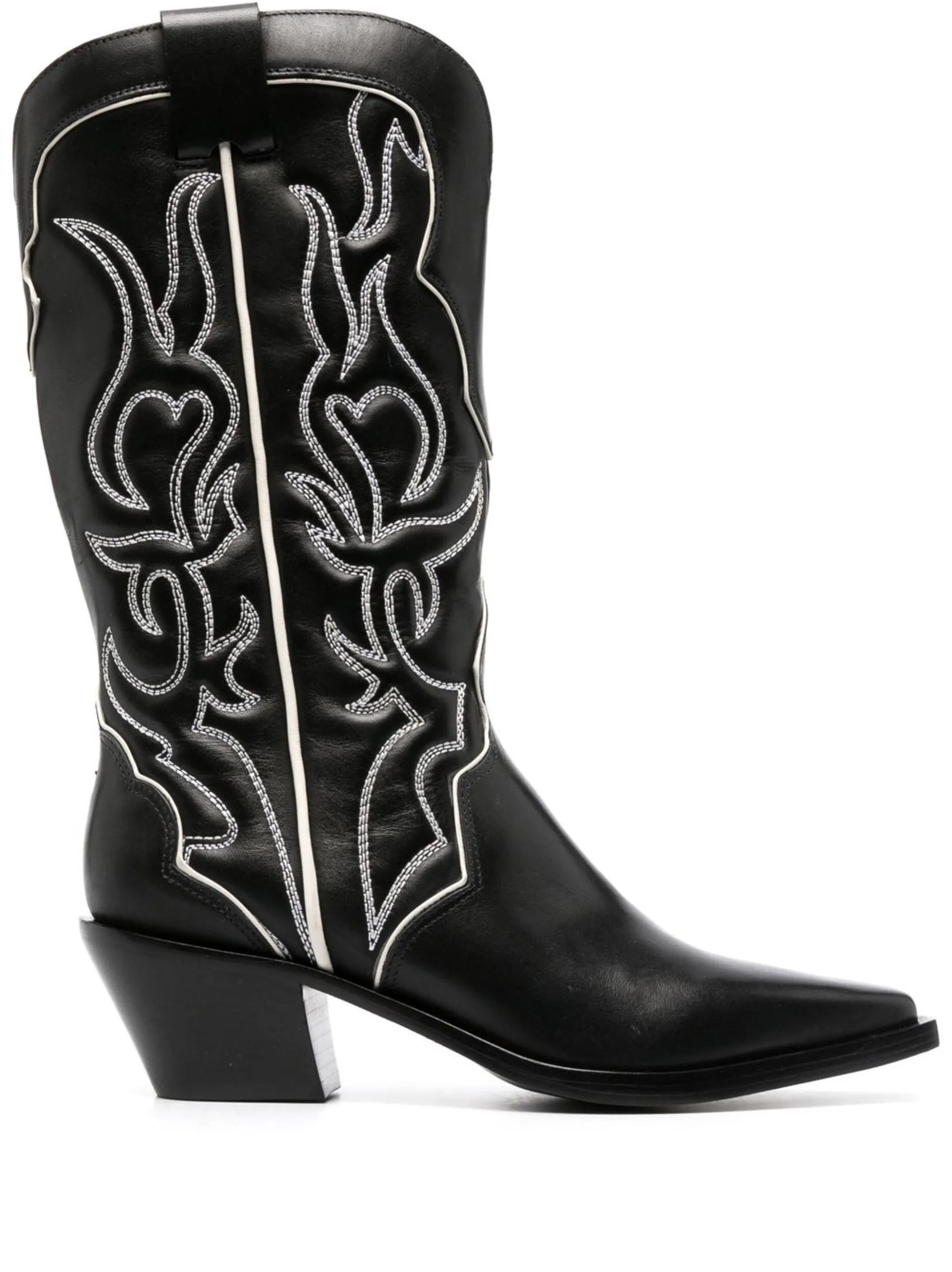 Olive 60mm leather boots