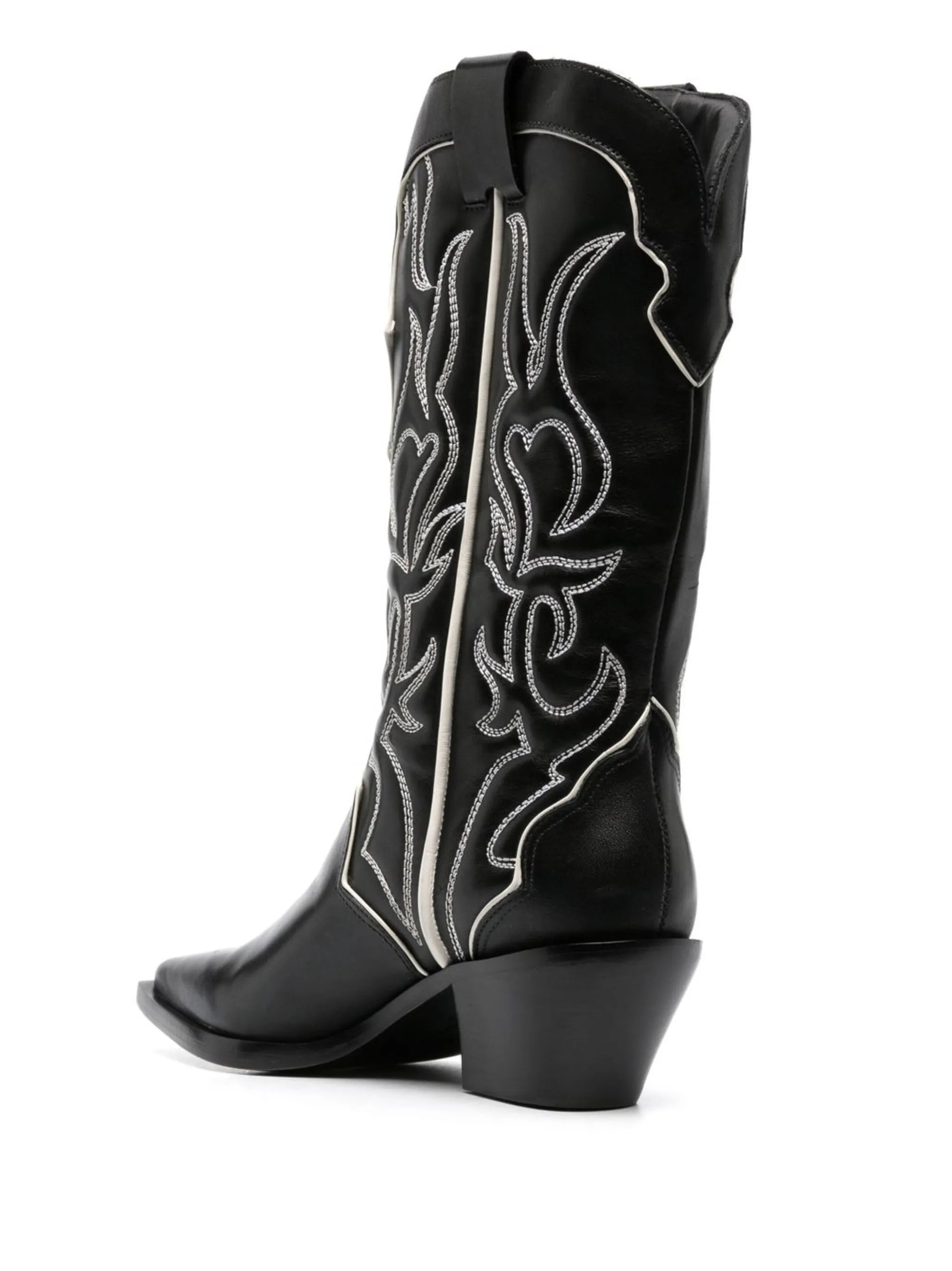 Olive 60mm leather boots
