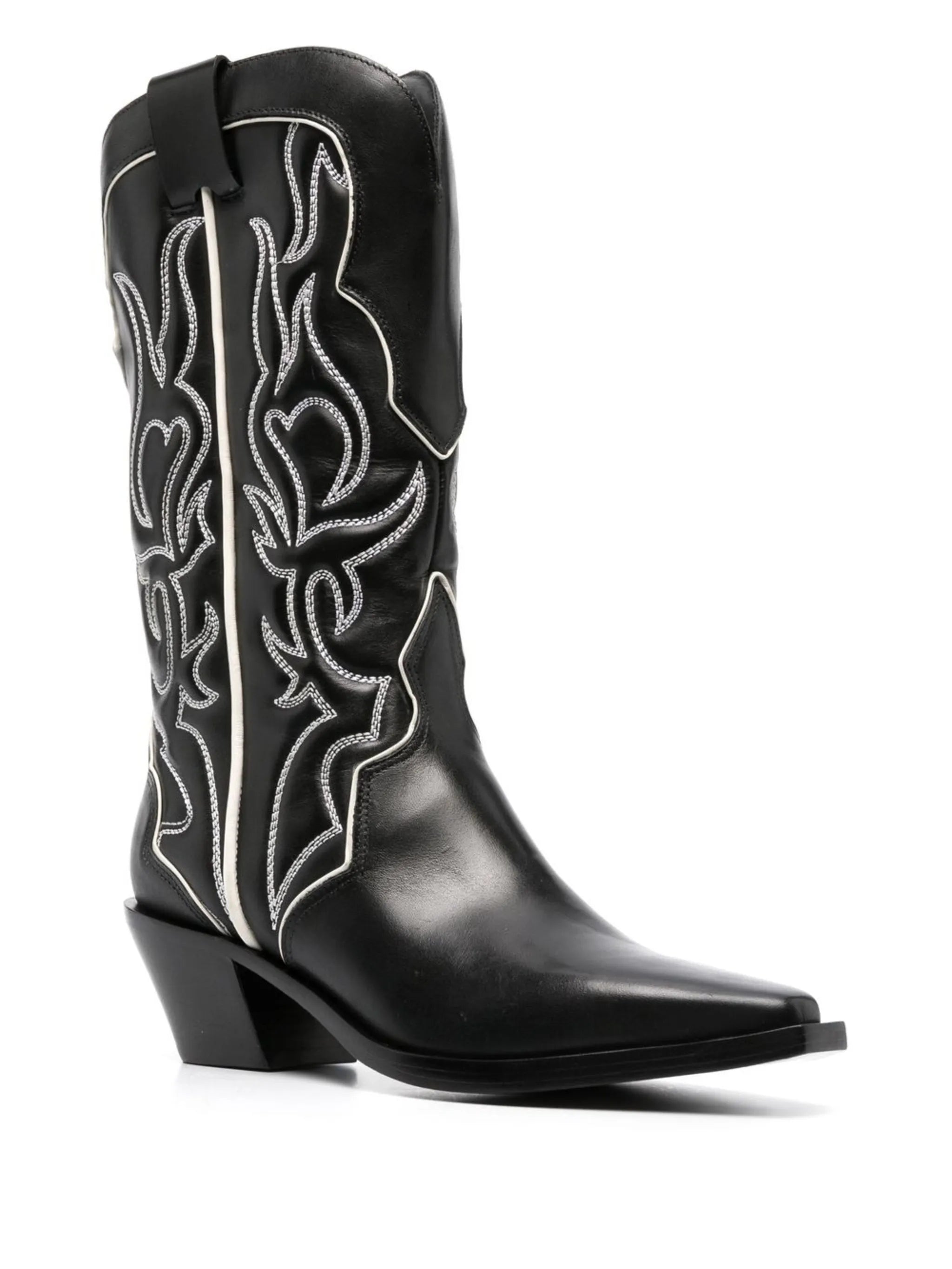 Olive 60mm leather boots