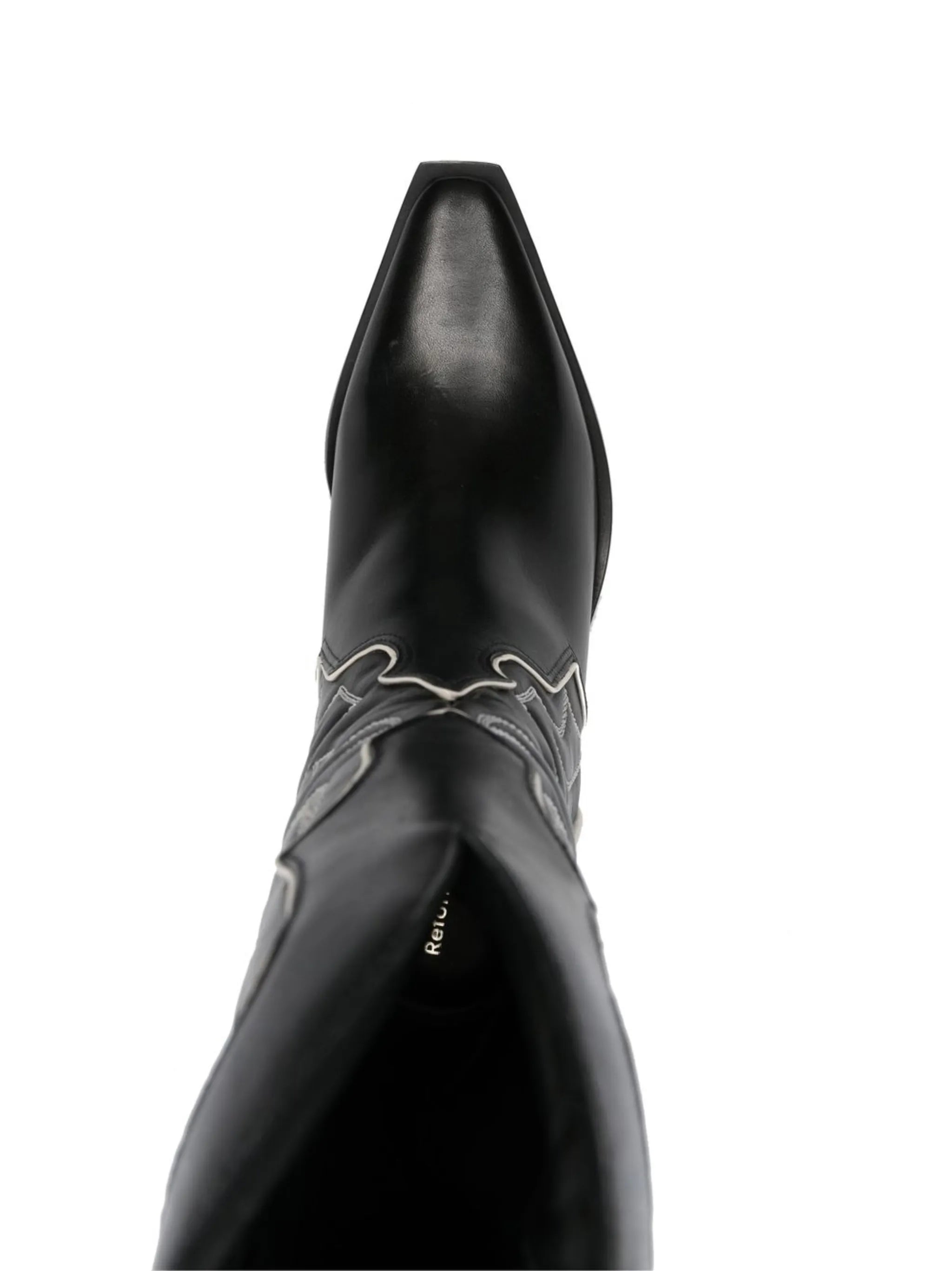 Olive 60mm leather boots