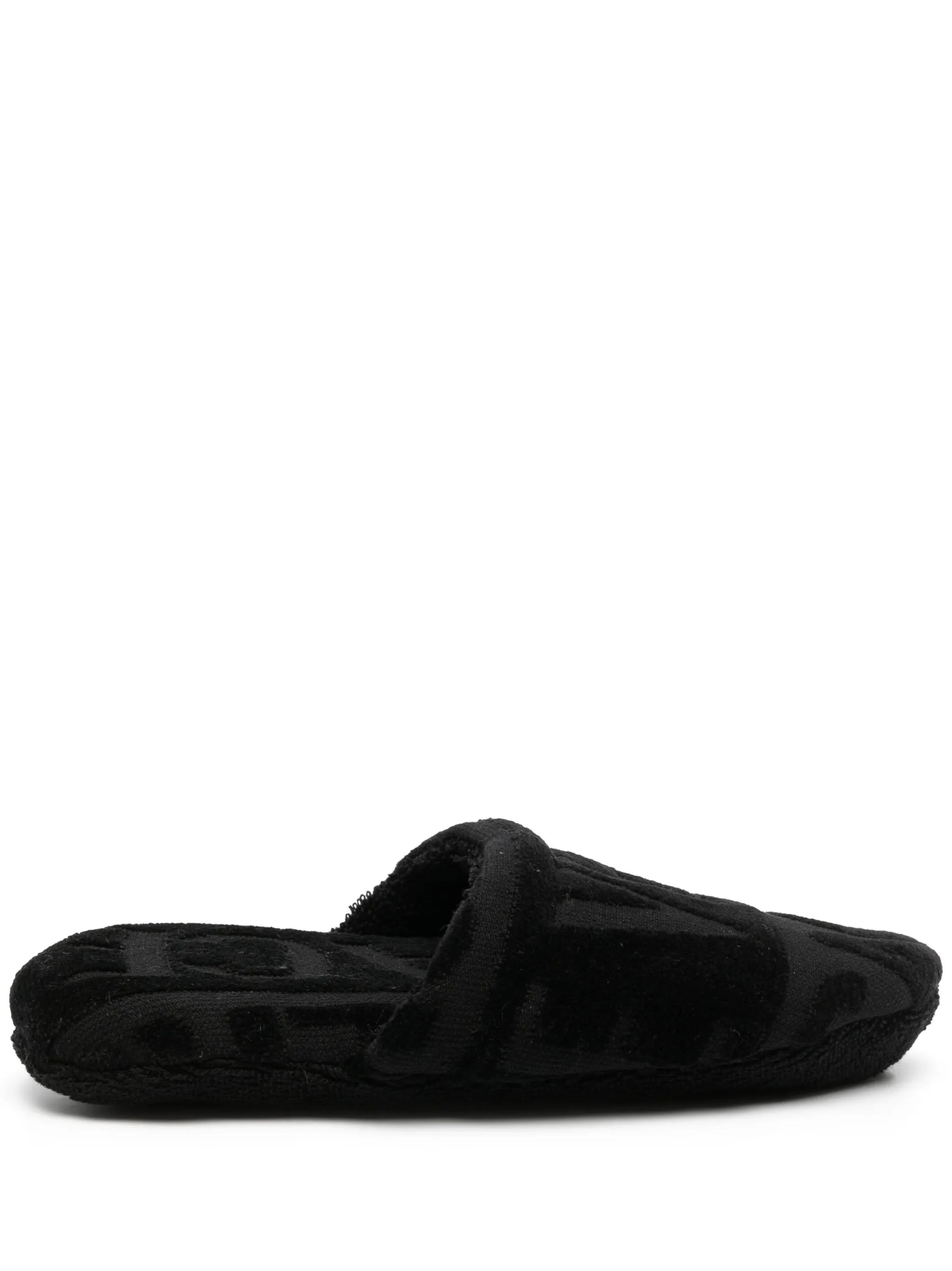 logo towelling-finish slippers