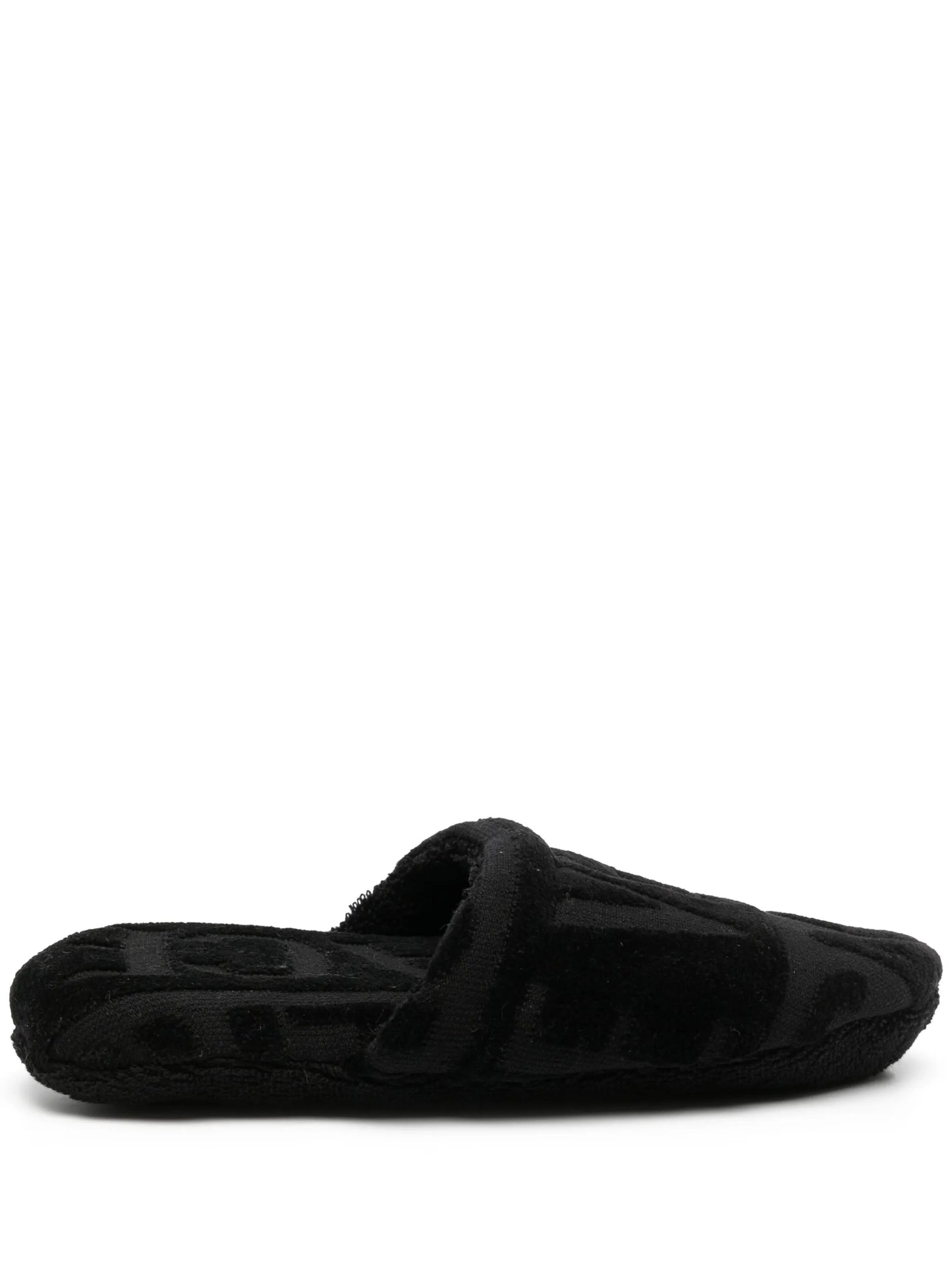 logo towelling-finish slippers