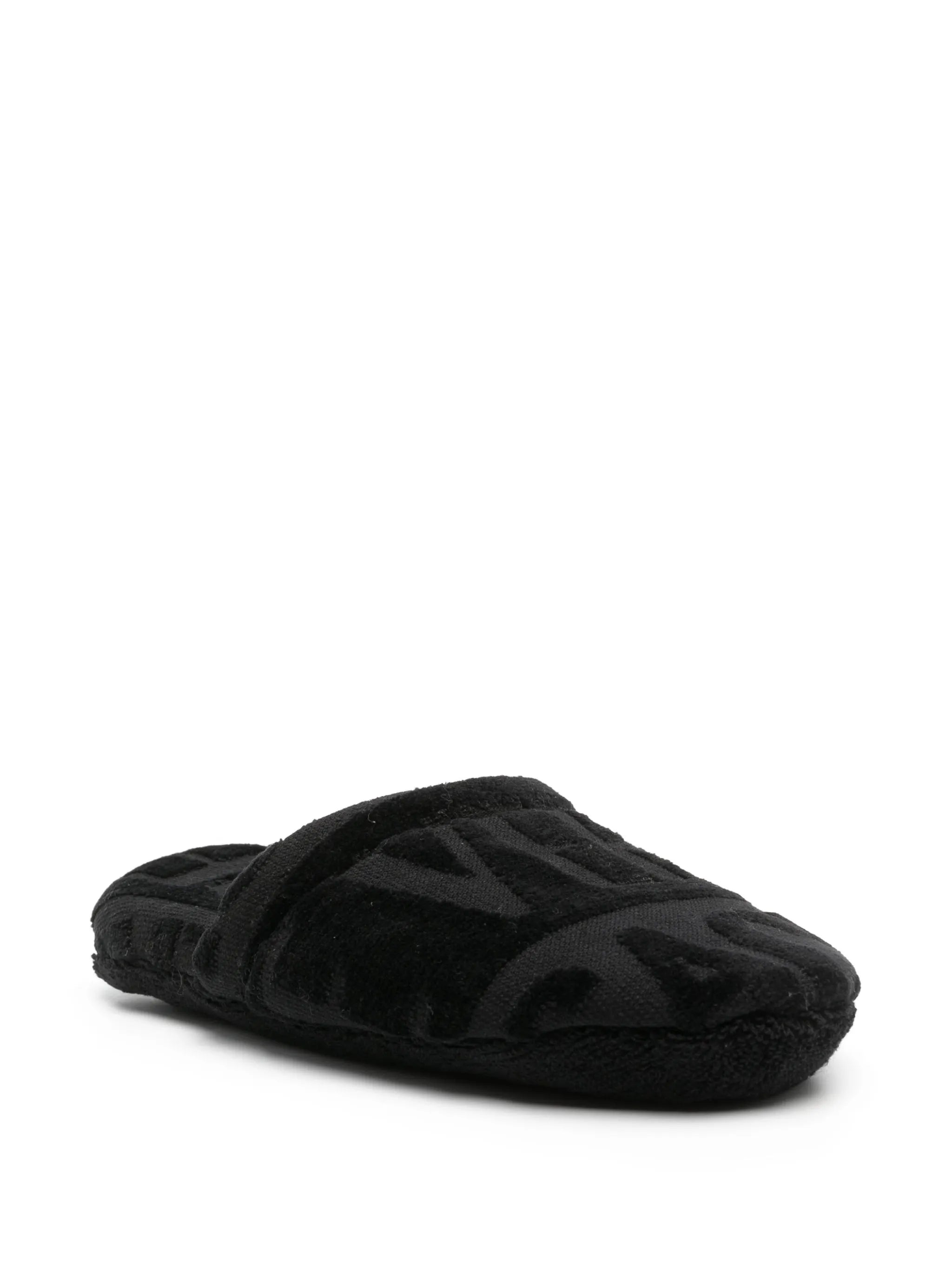 logo towelling-finish slippers