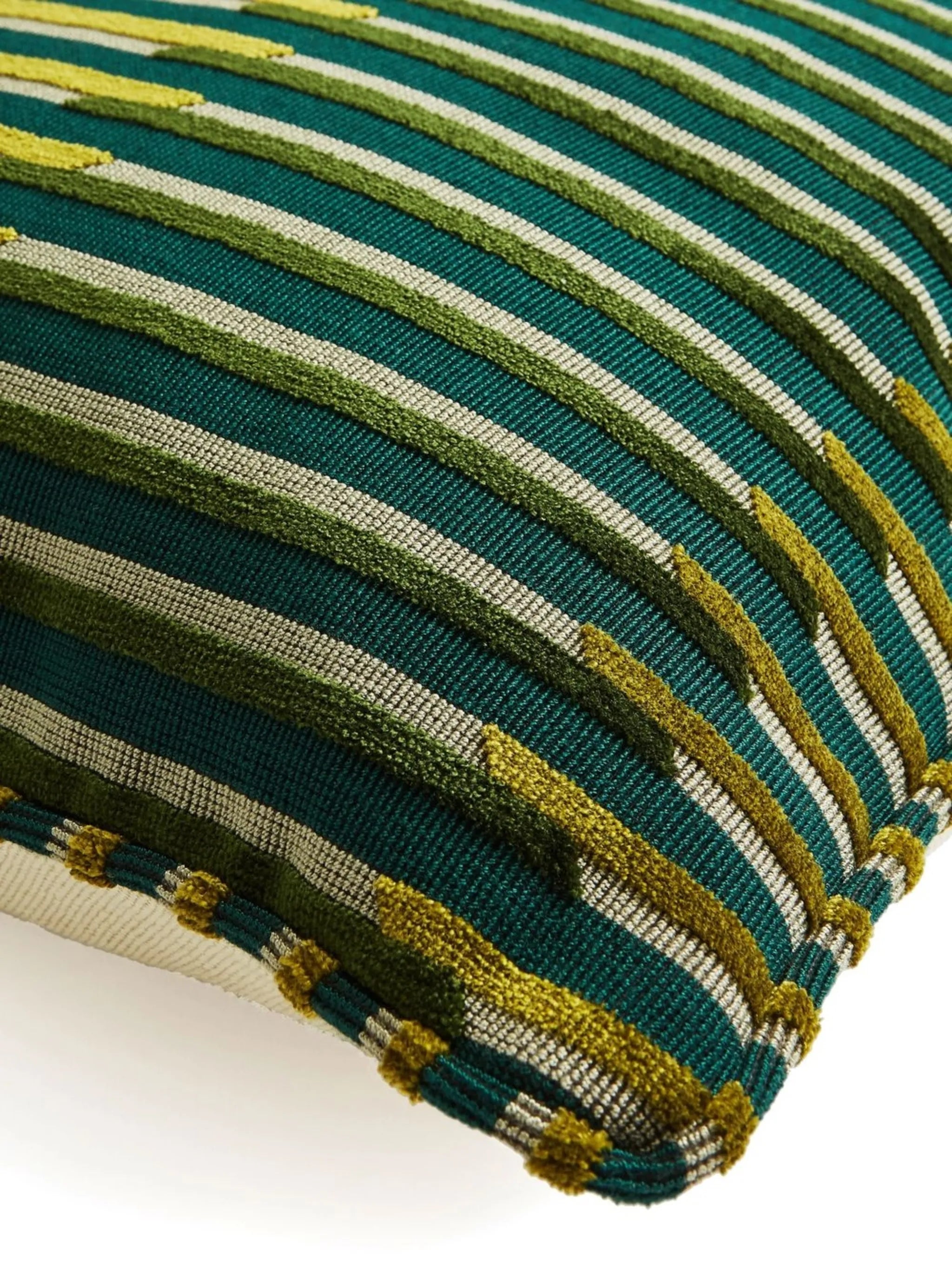 striped velvet cushion
