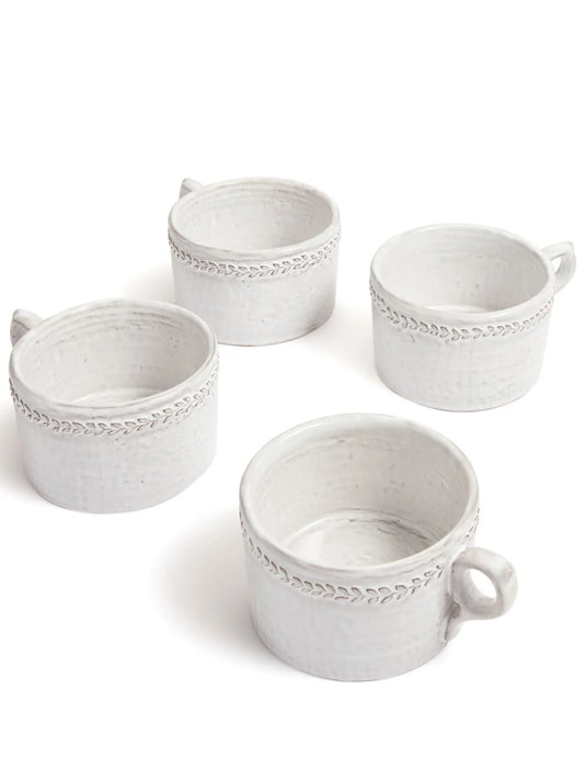 Hillcrest leaf-detail mug set