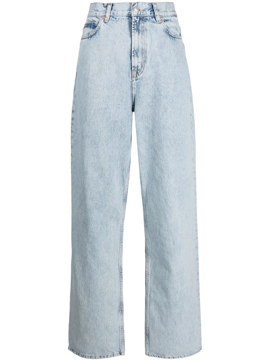 low-rise straight-leg jeans