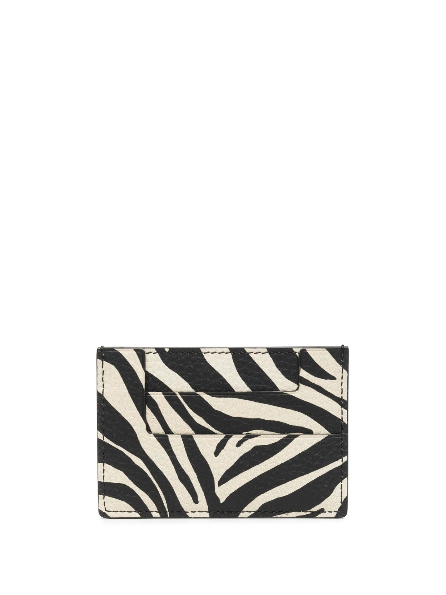 zebra-print leather cardholder