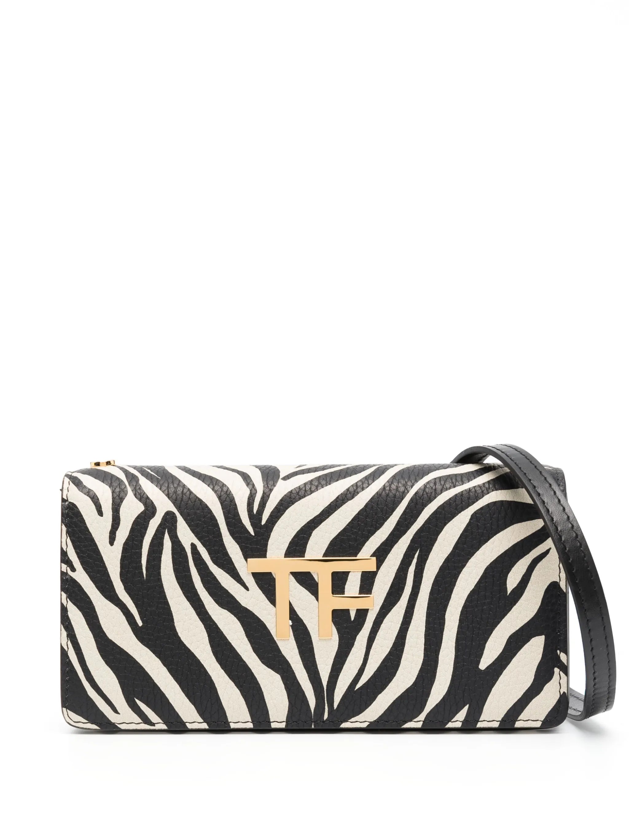 animal-print logo-plaque shoulder bag