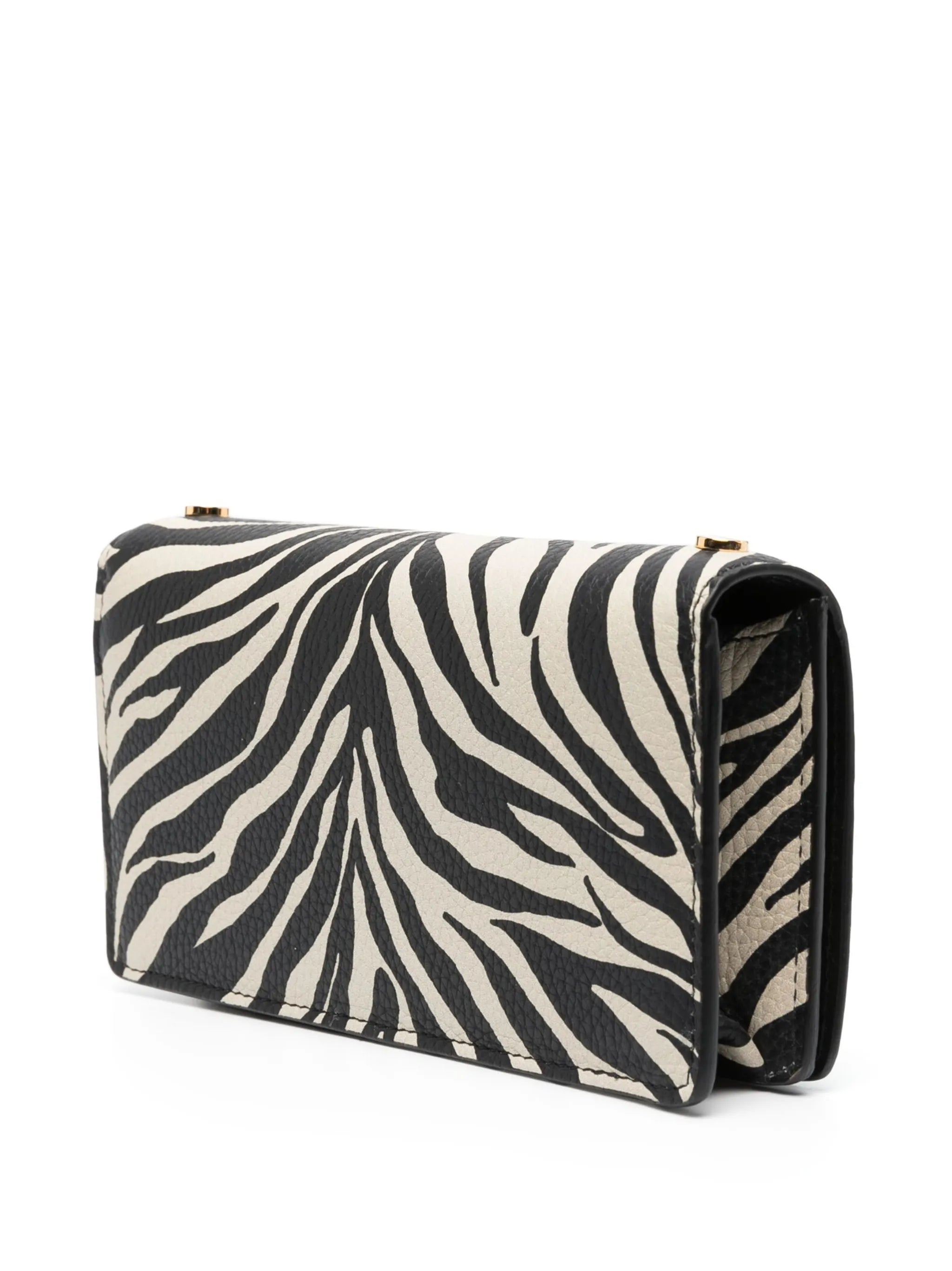 animal-print logo-plaque shoulder bag