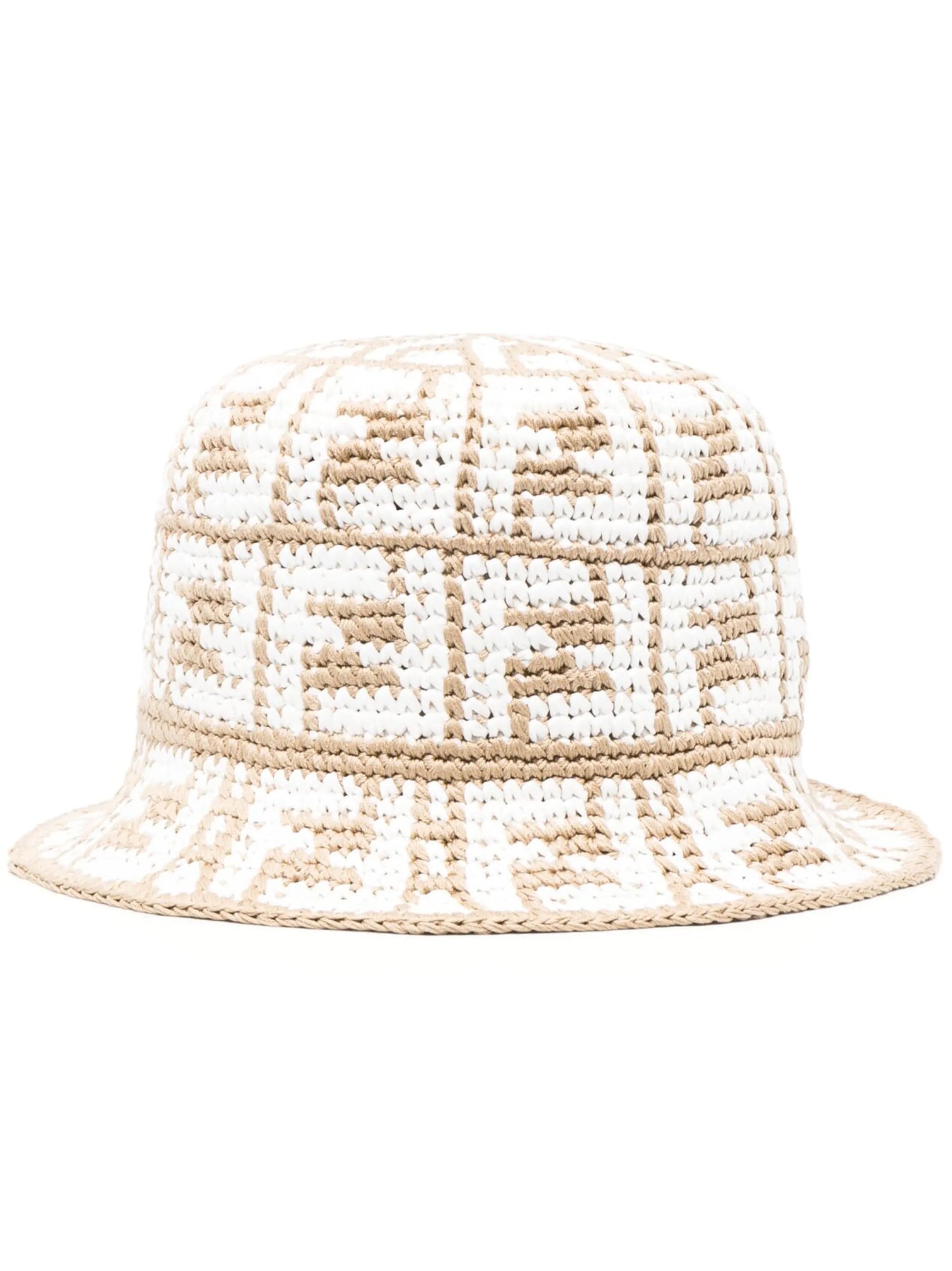 FF-motif interwoven bucket hat