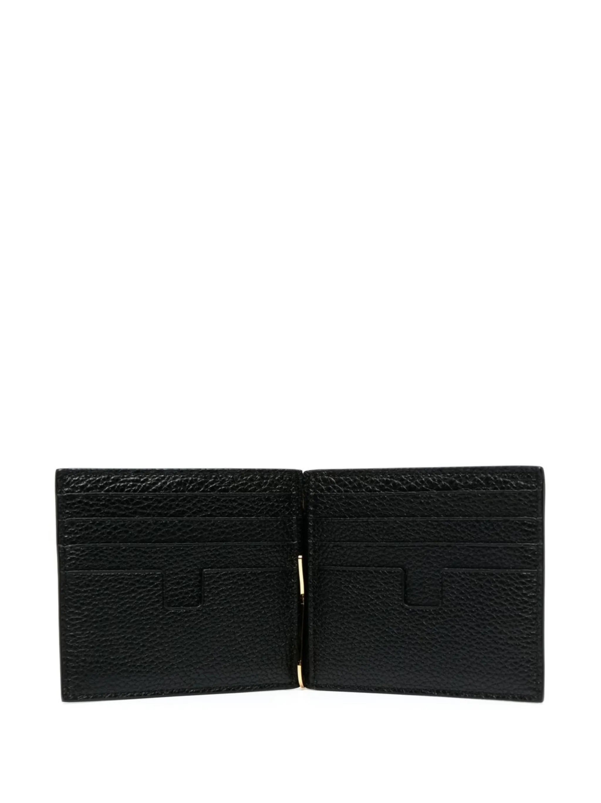 money clip leather wallet