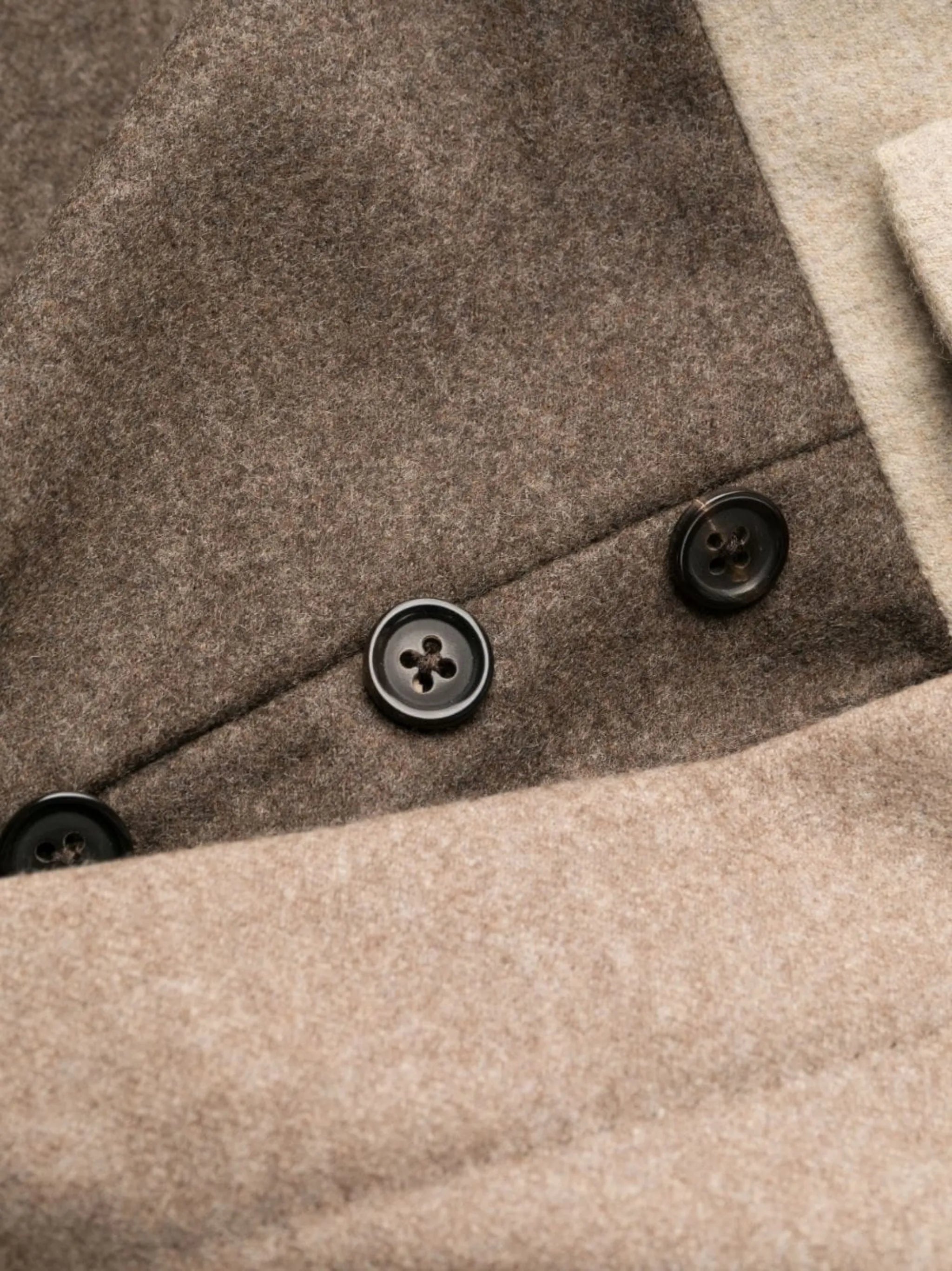 colour-block wool trousers