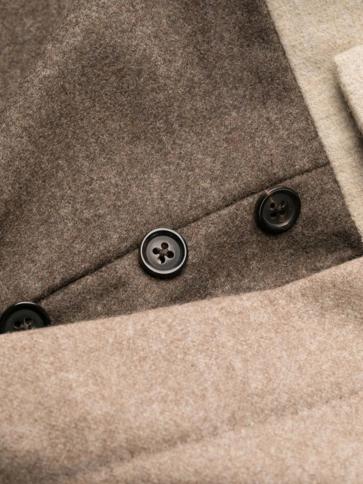 colour-block wool trousers