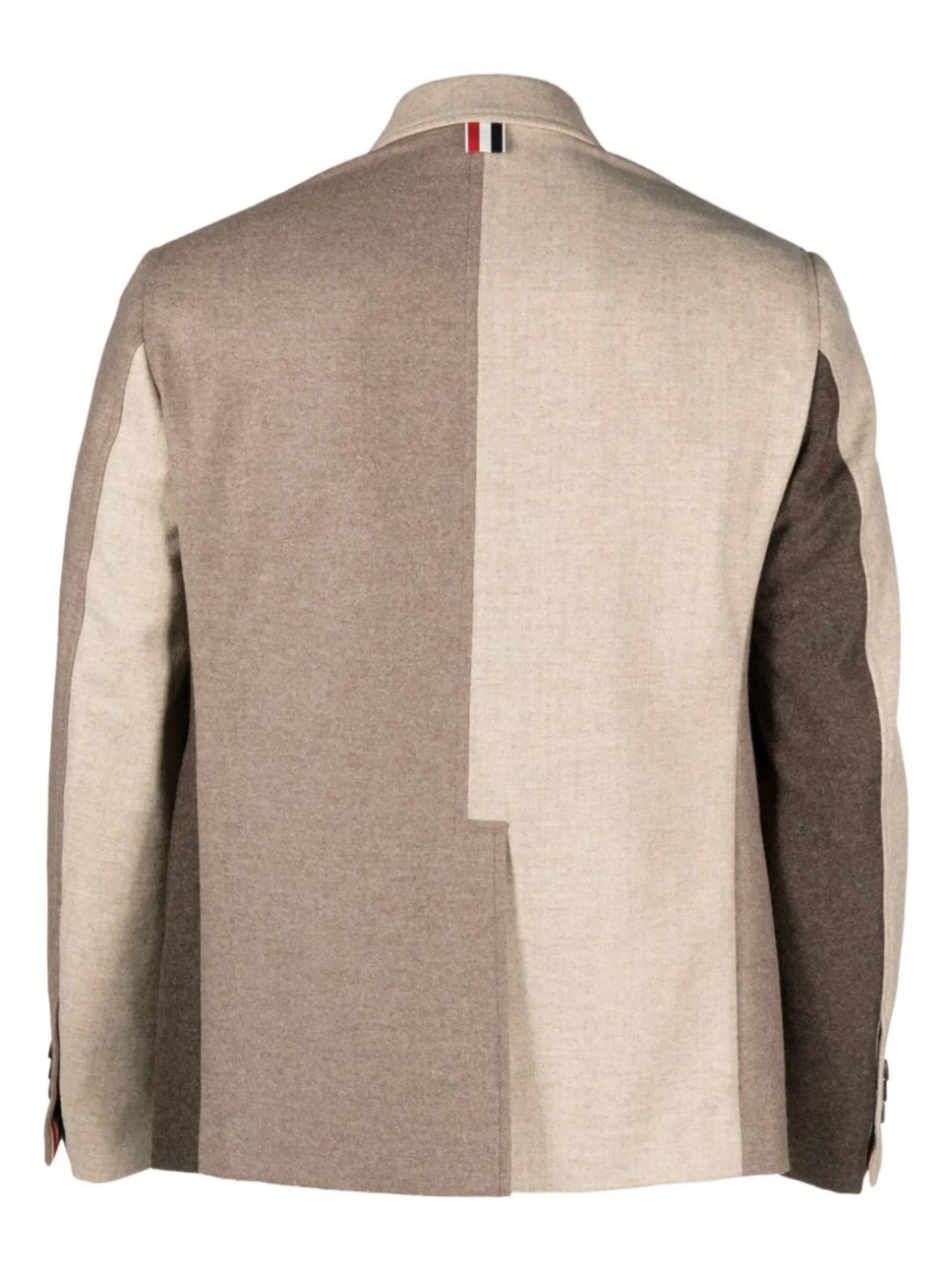 colour-block wool blazer