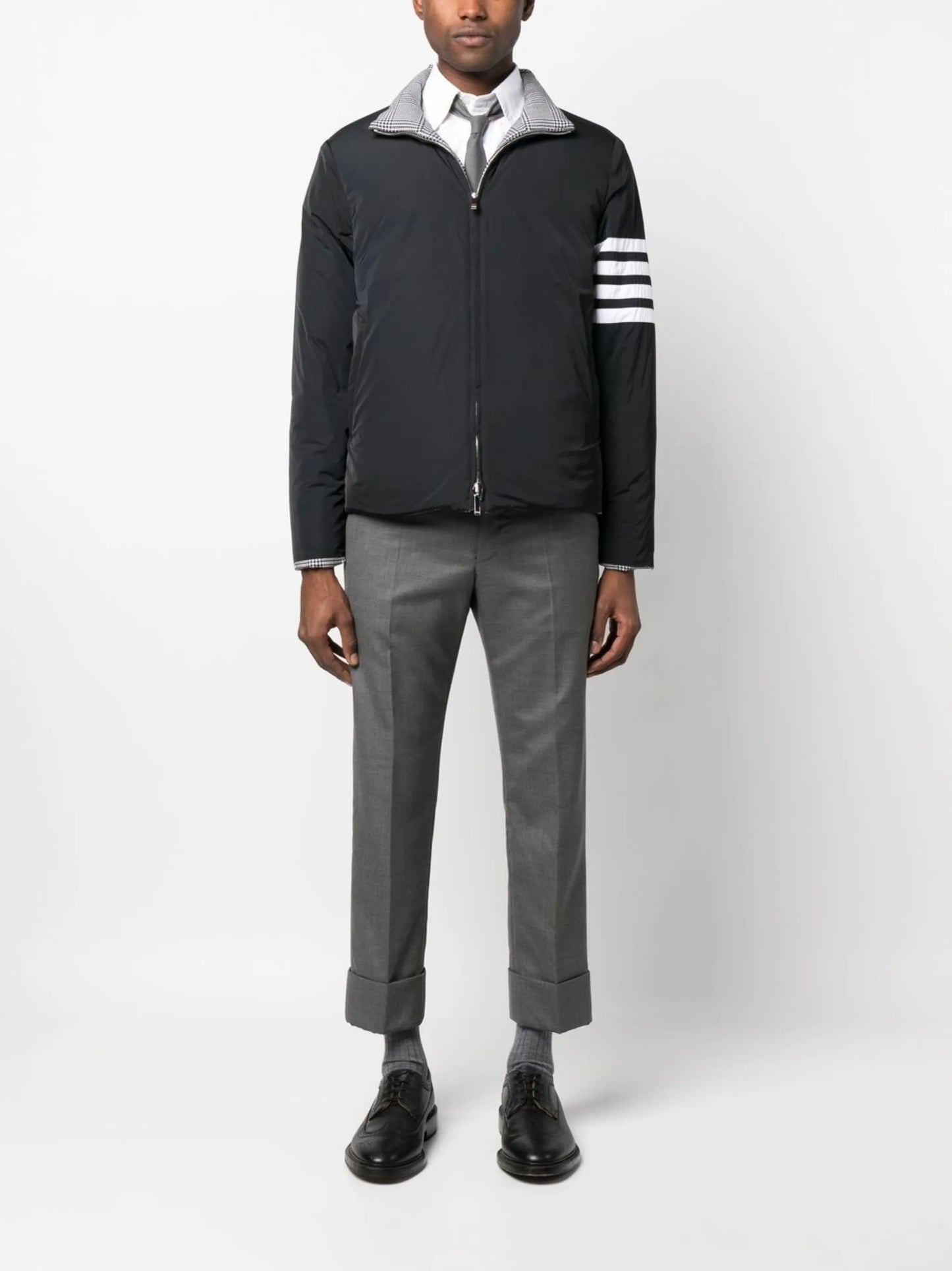 padded zipped-up fastening jacket