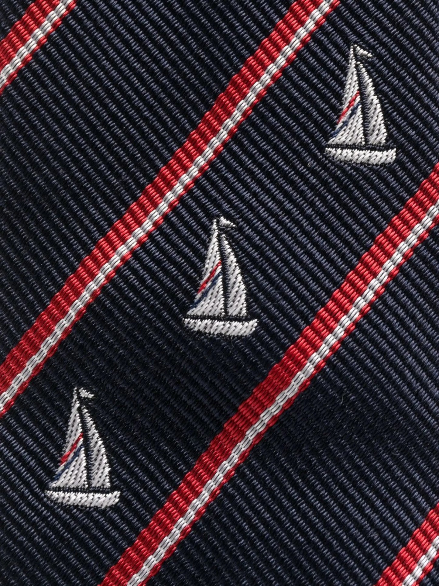 sailboat striped necktie