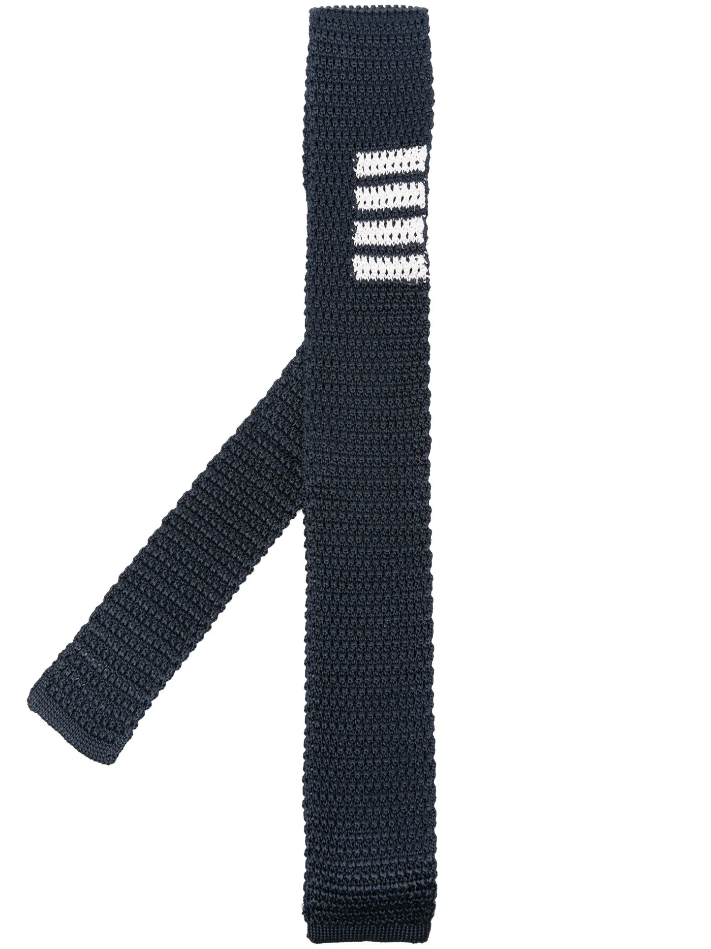 4-Bar stripe knitted silk tie