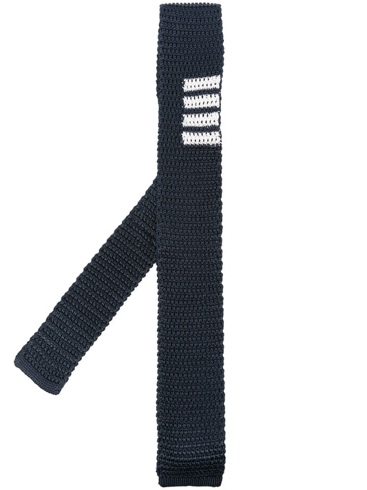 4-Bar stripe knitted silk tie