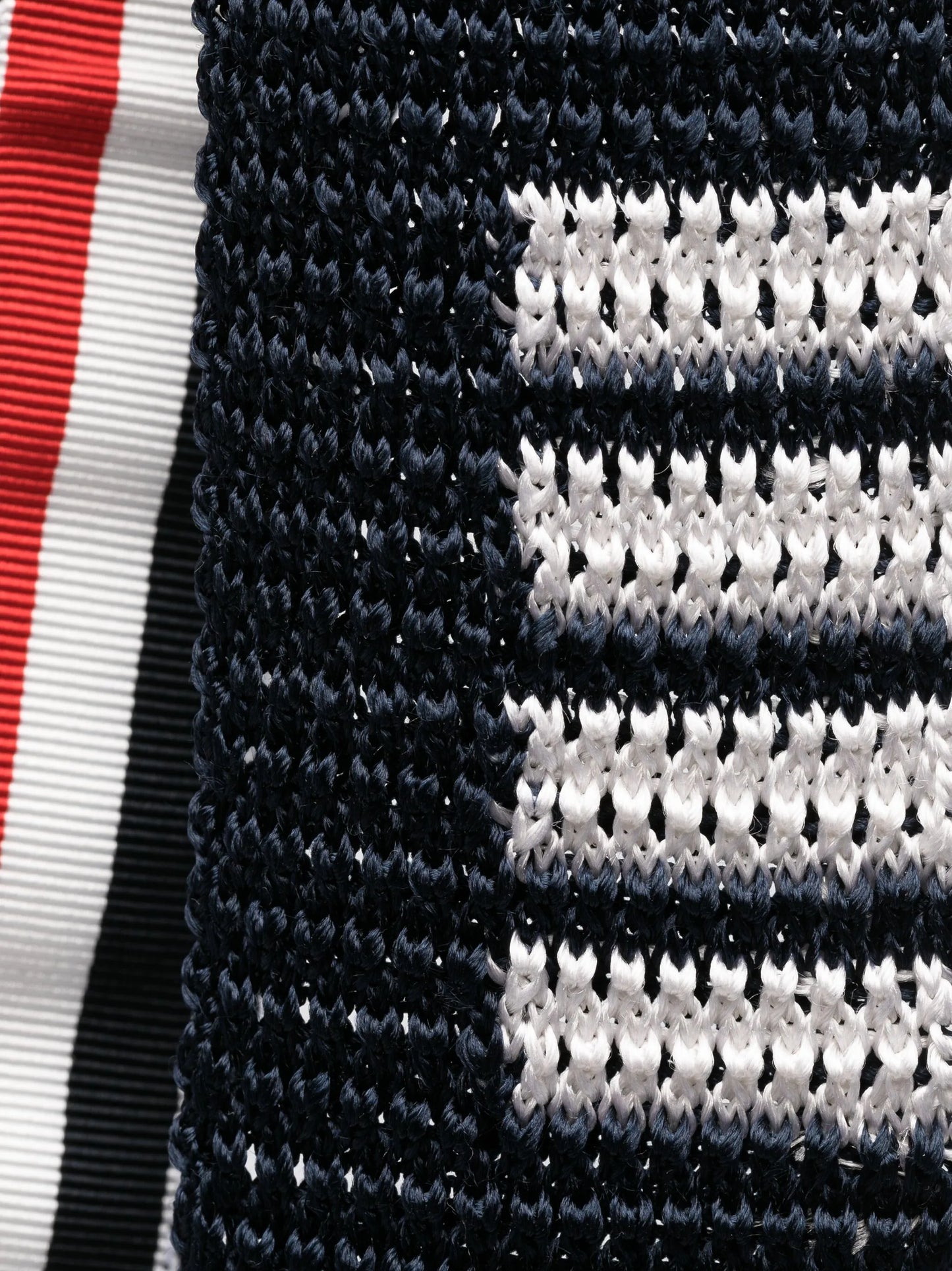 4-Bar stripe knitted silk tie