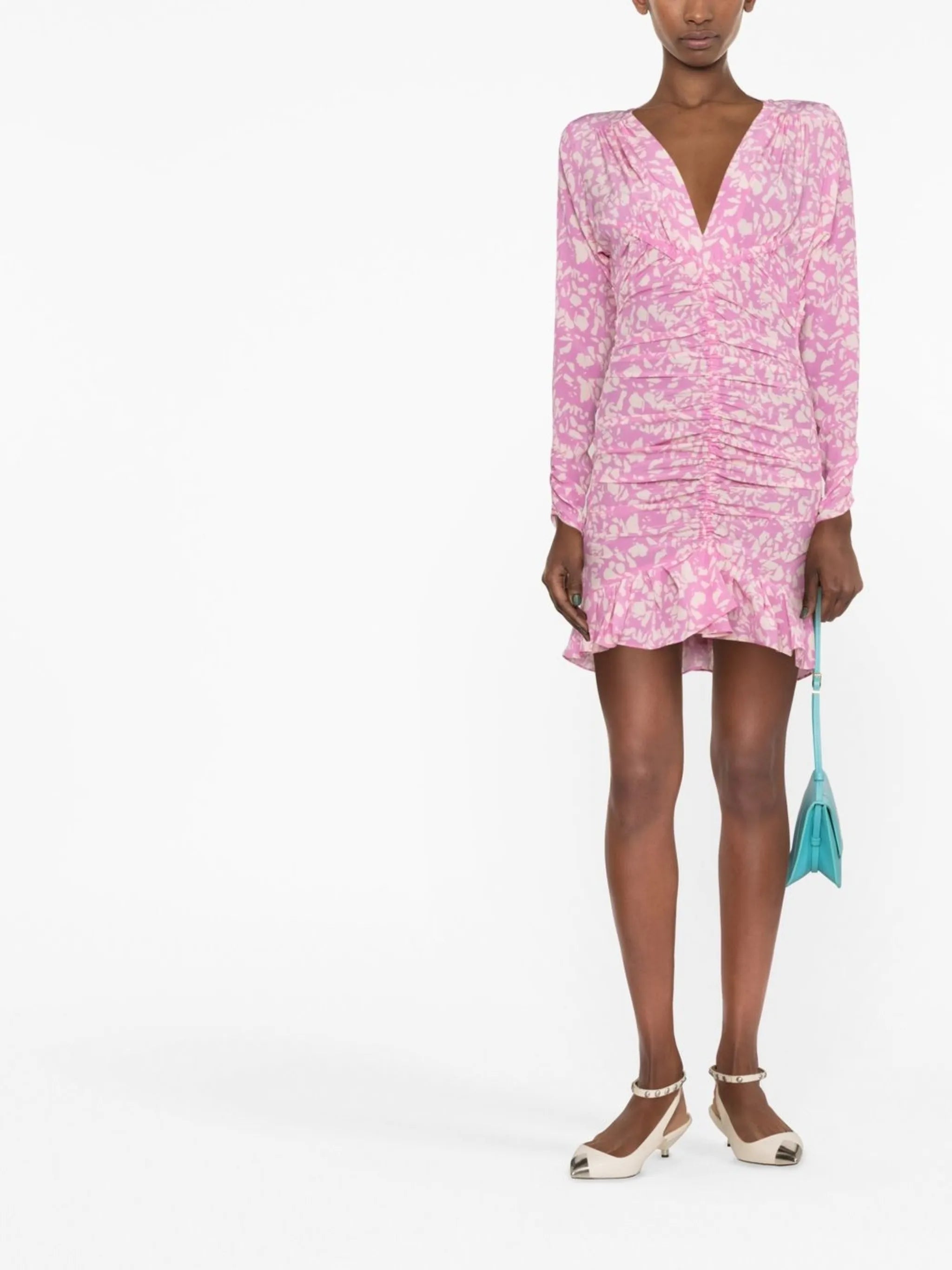 Lara floral-print mini dress