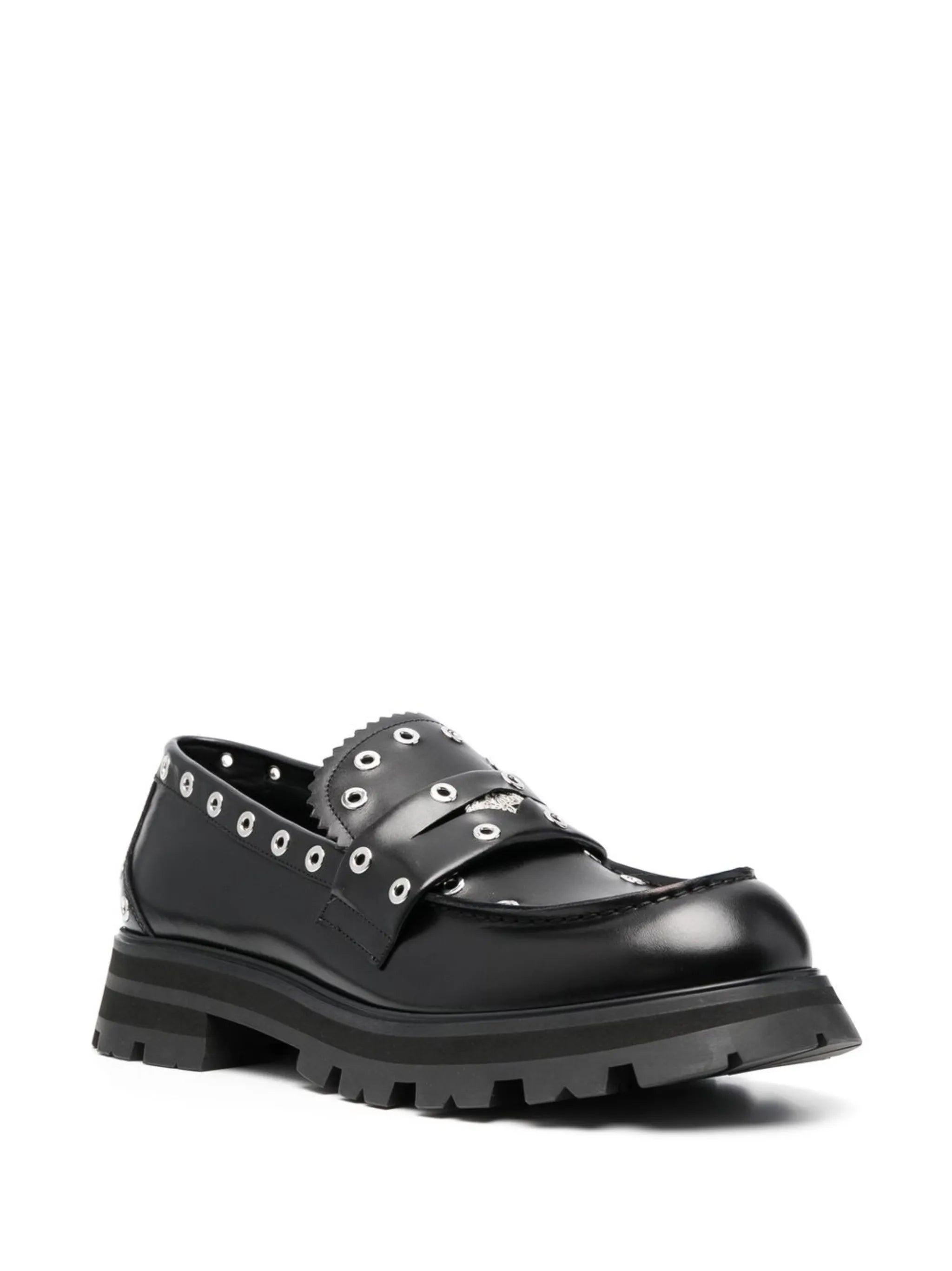 eyelet-embellished chunky loafers