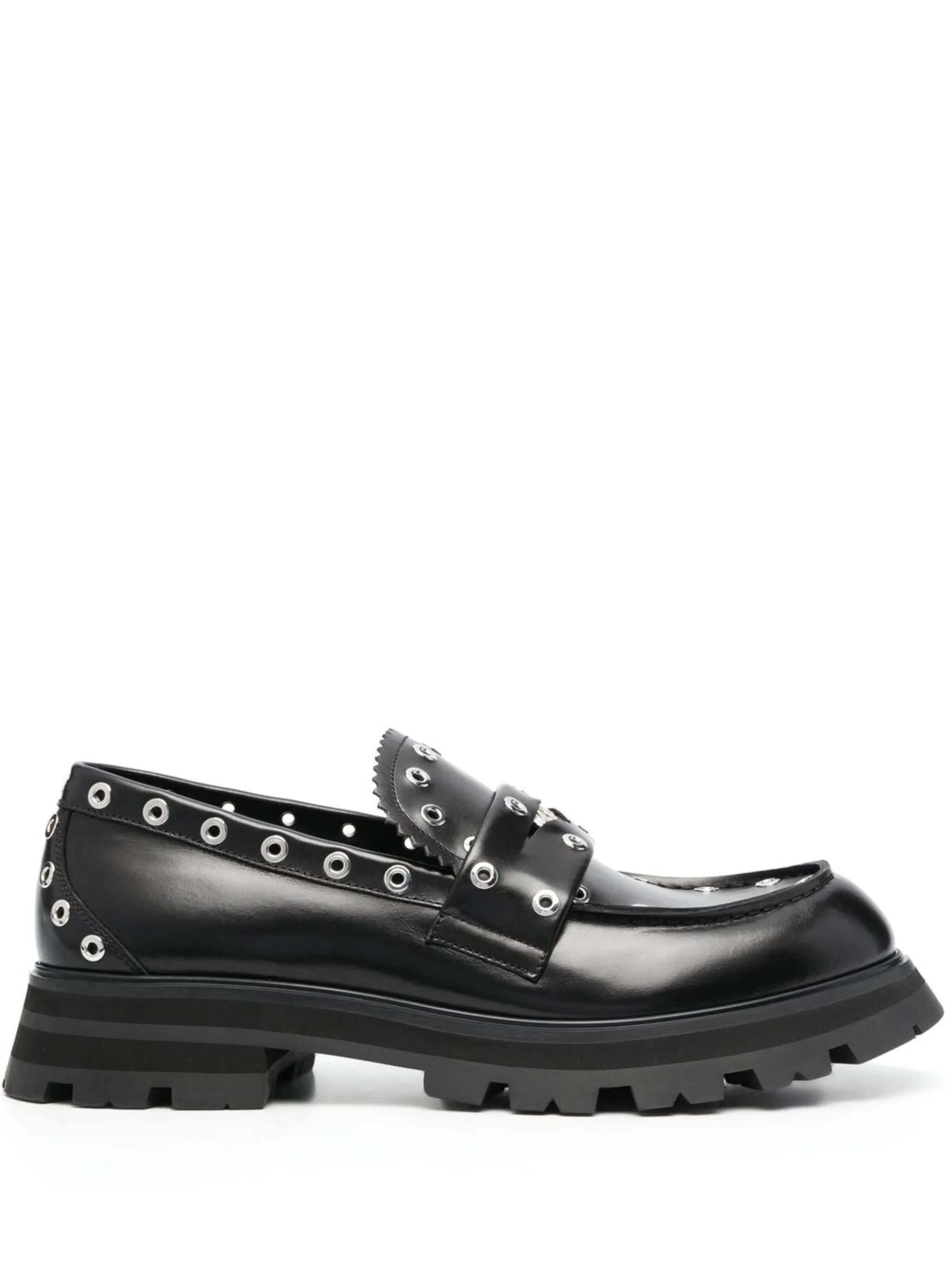 eyelet-embellished chunky loafers