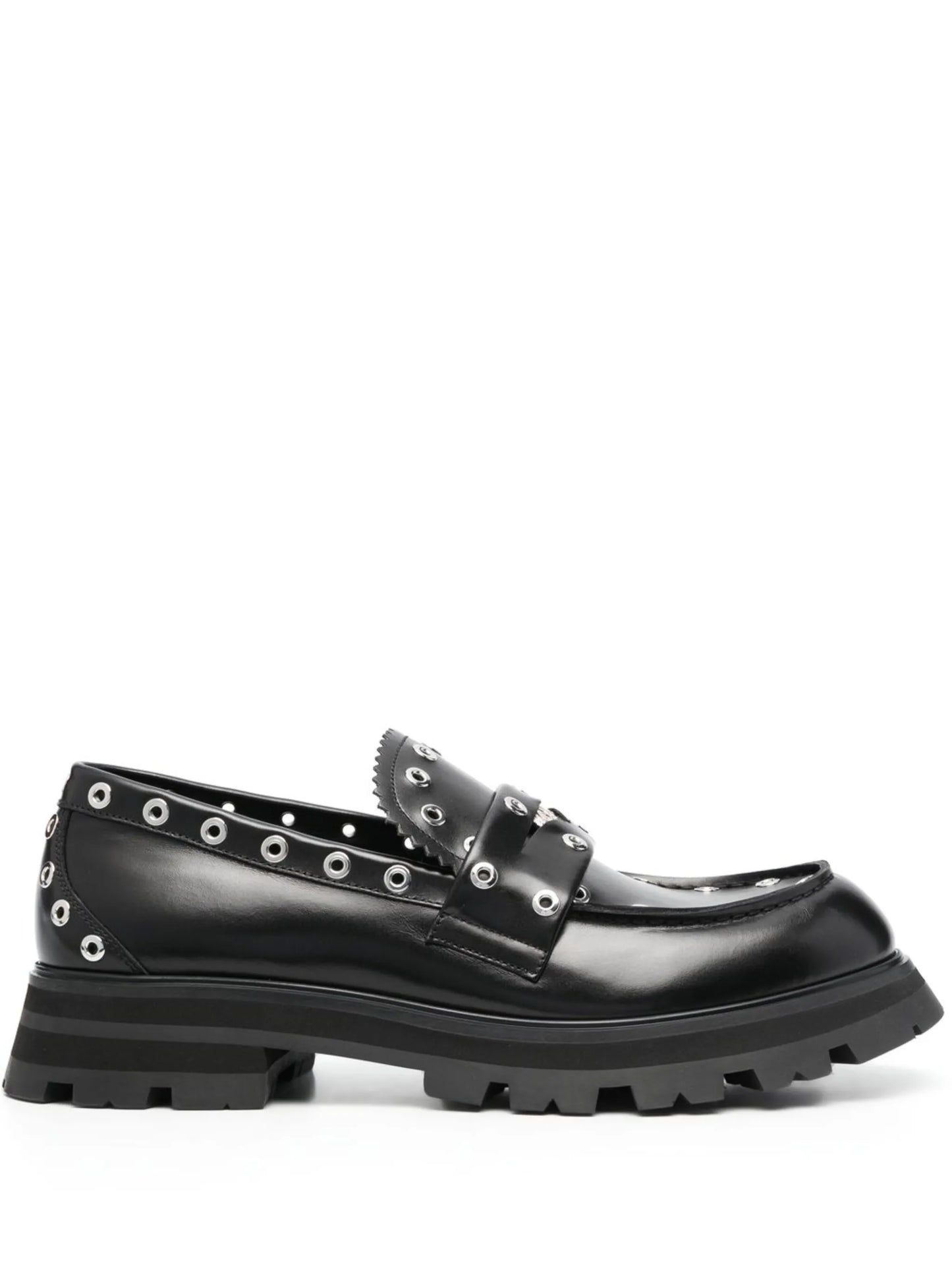 eyelet-embellished chunky loafers