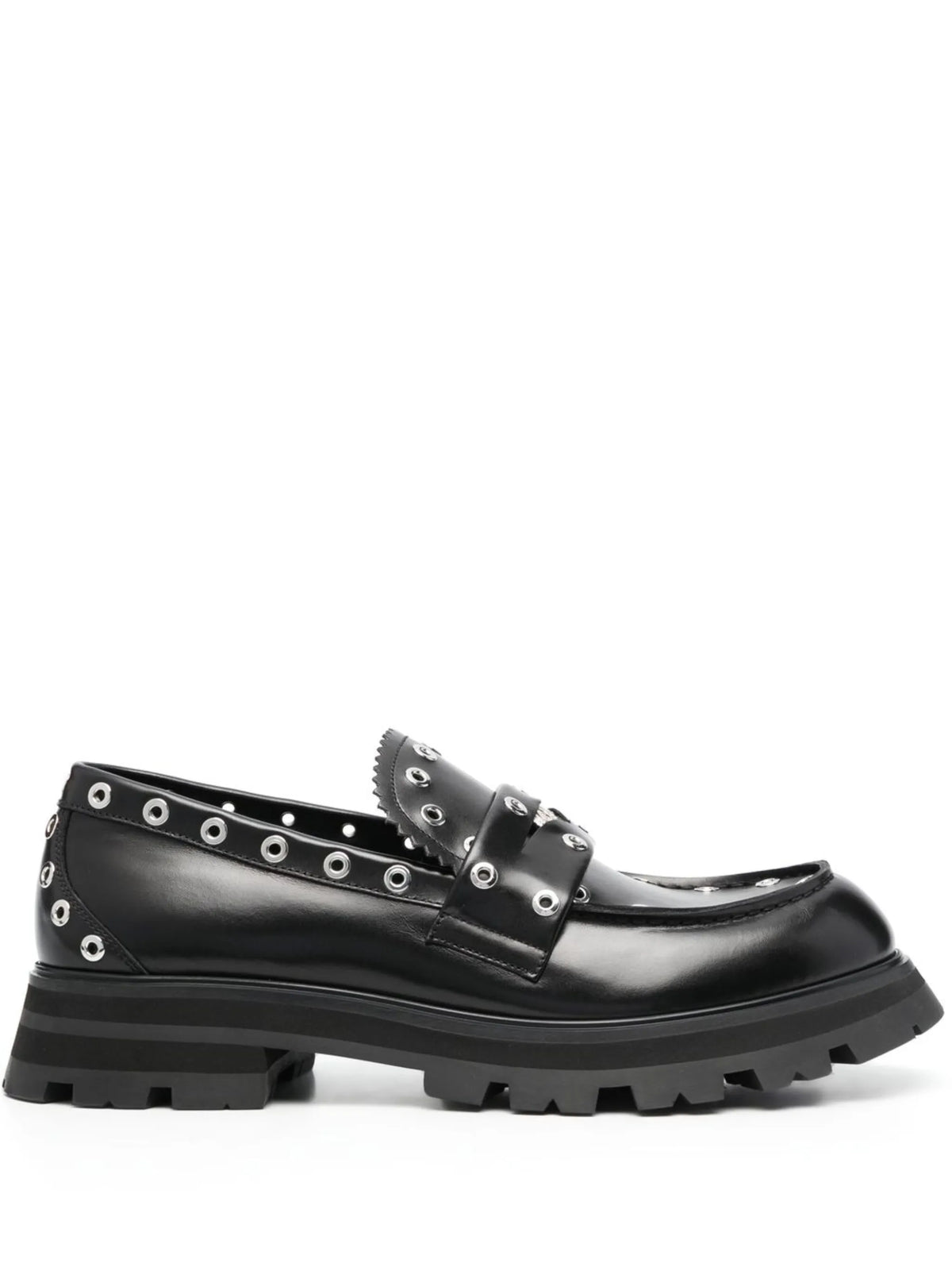 eyelet-embellished chunky loafers