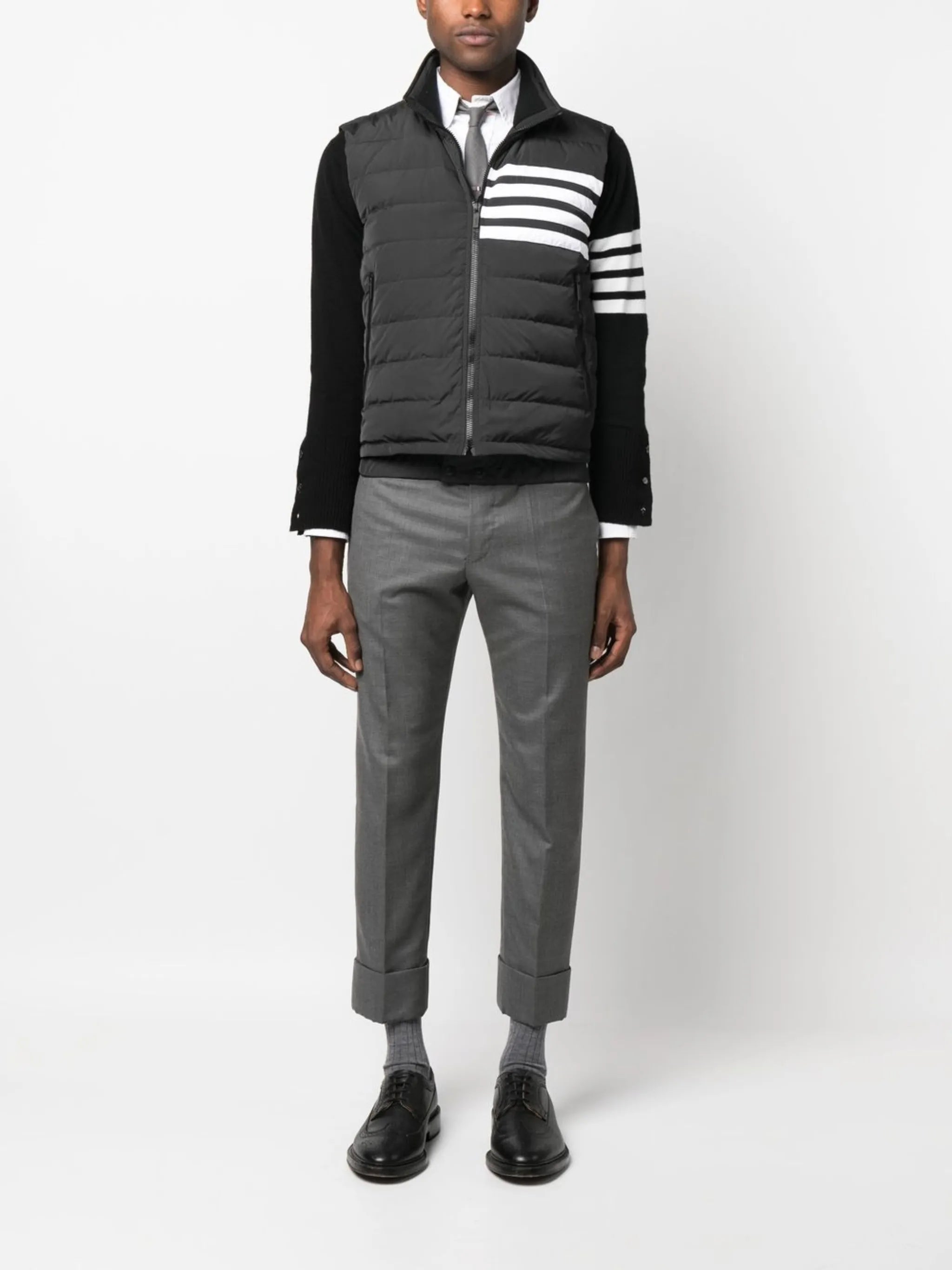 stripe-detail padded gilet