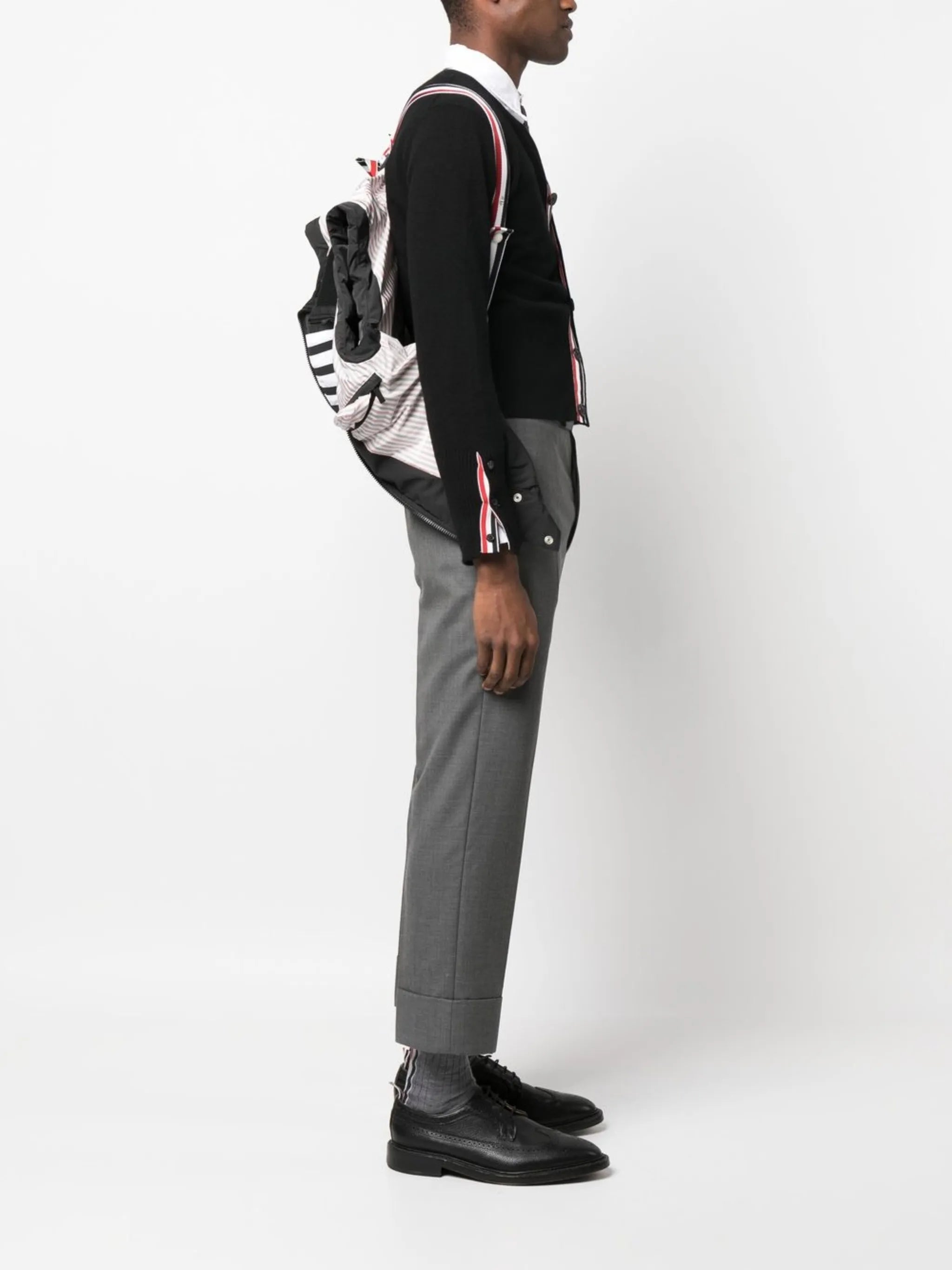 stripe-detail padded gilet
