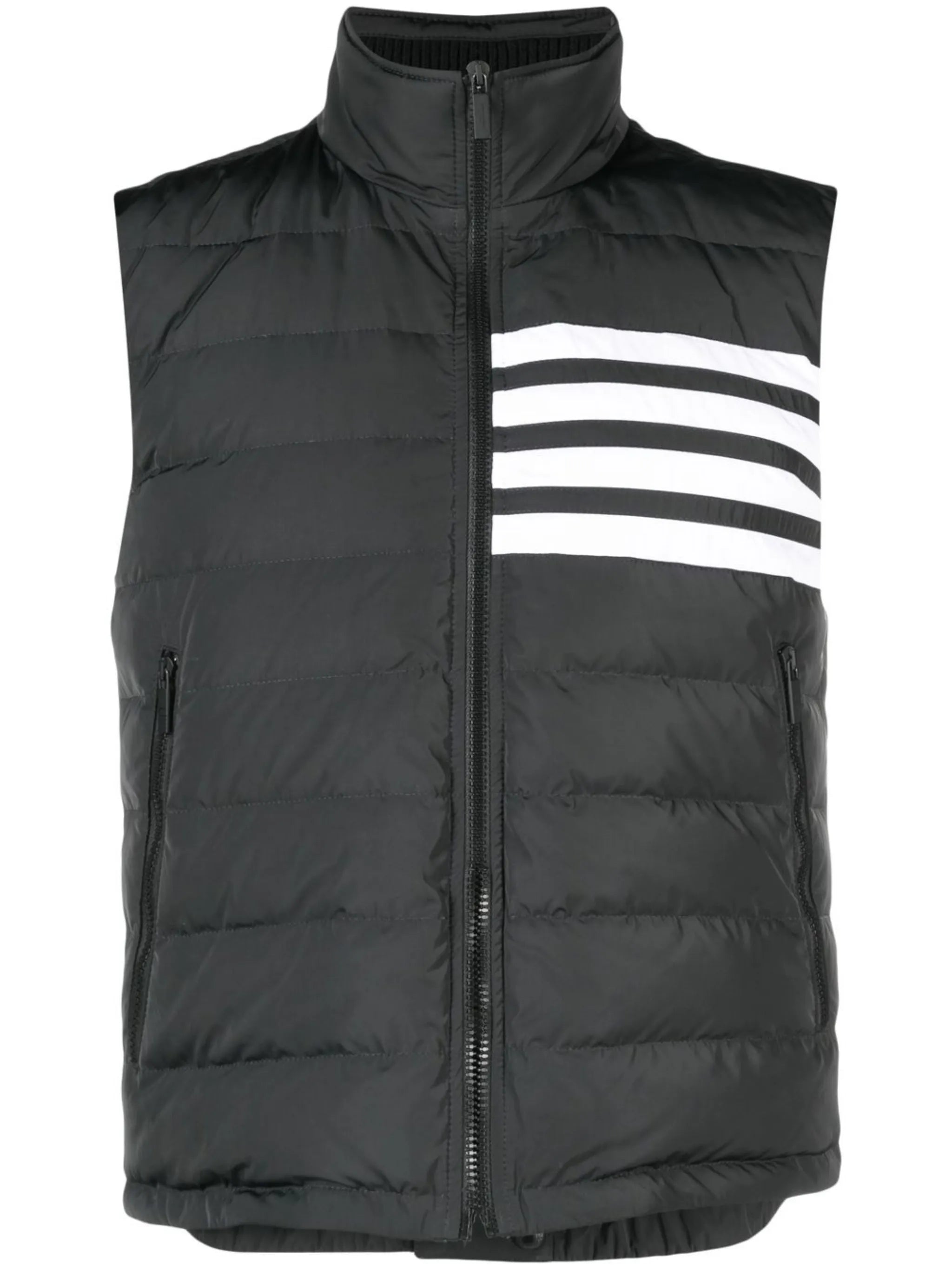 stripe-detail padded gilet