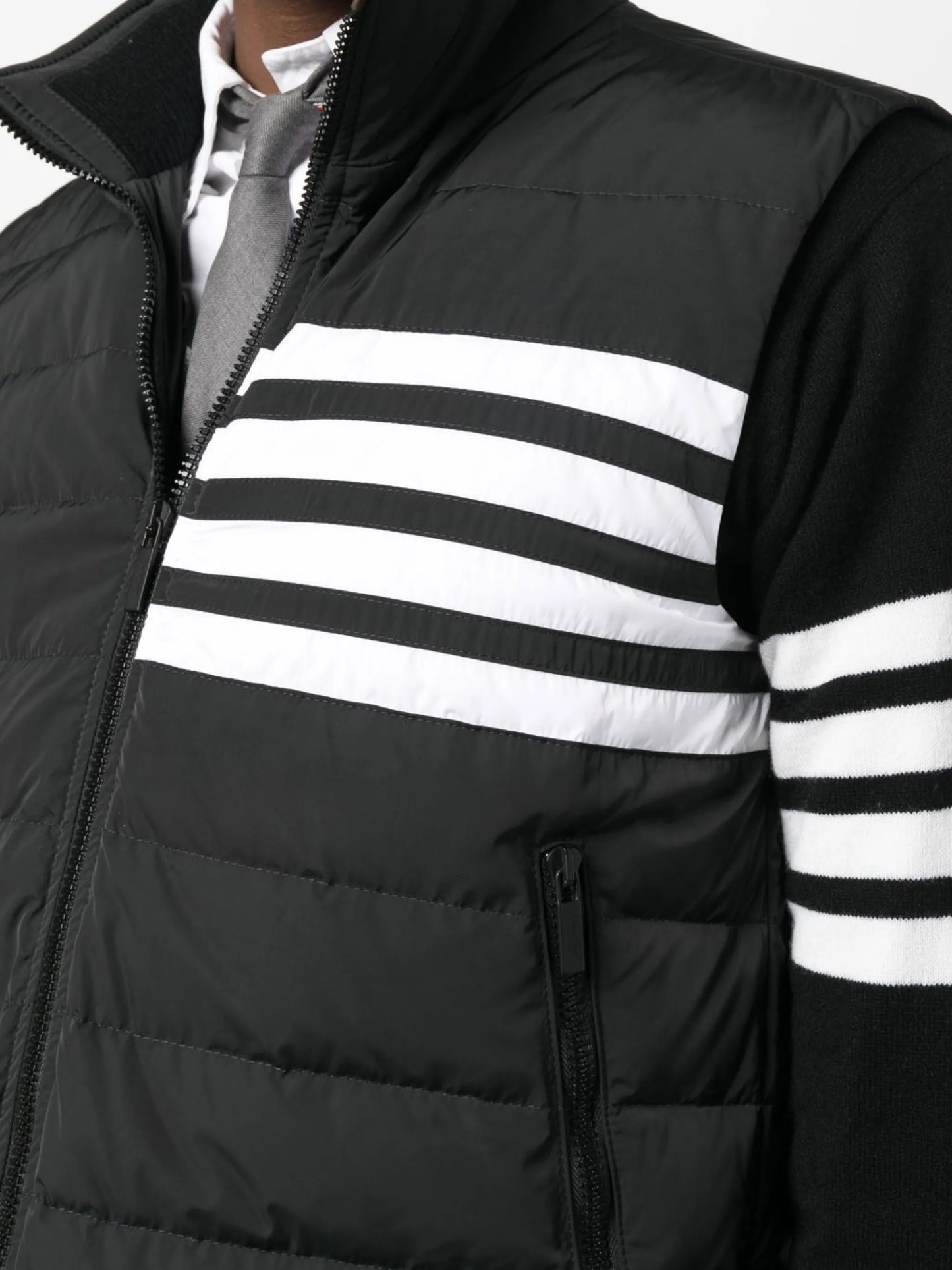 stripe-detail padded gilet