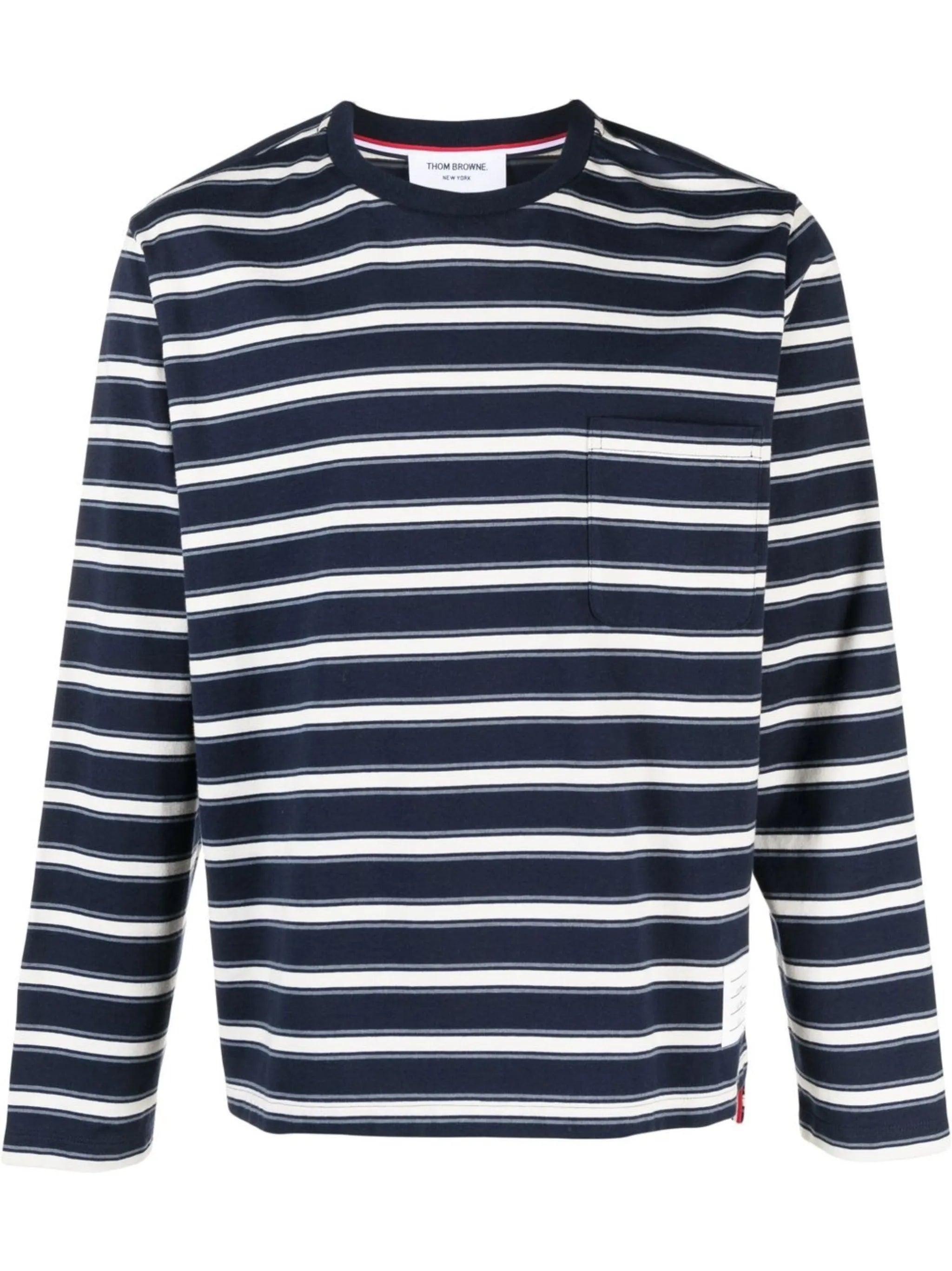 stripe-print long-sleeved T-shirt