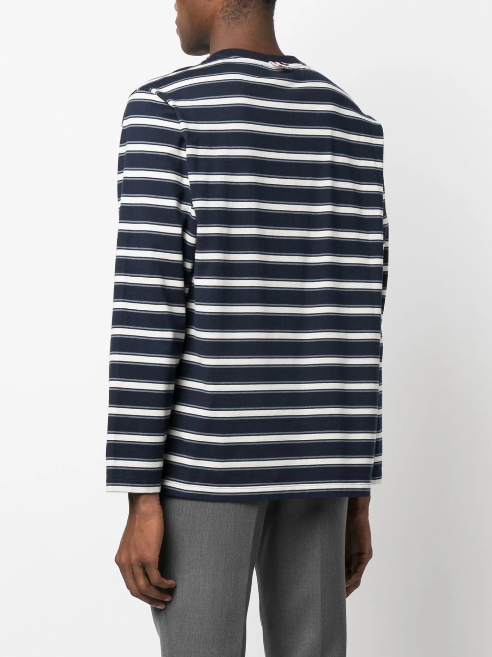 stripe-print long-sleeved T-shirt